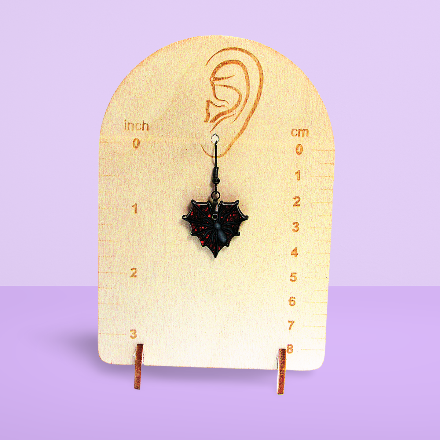 Heart Web Shaped Sublimated Earrings 1 inch