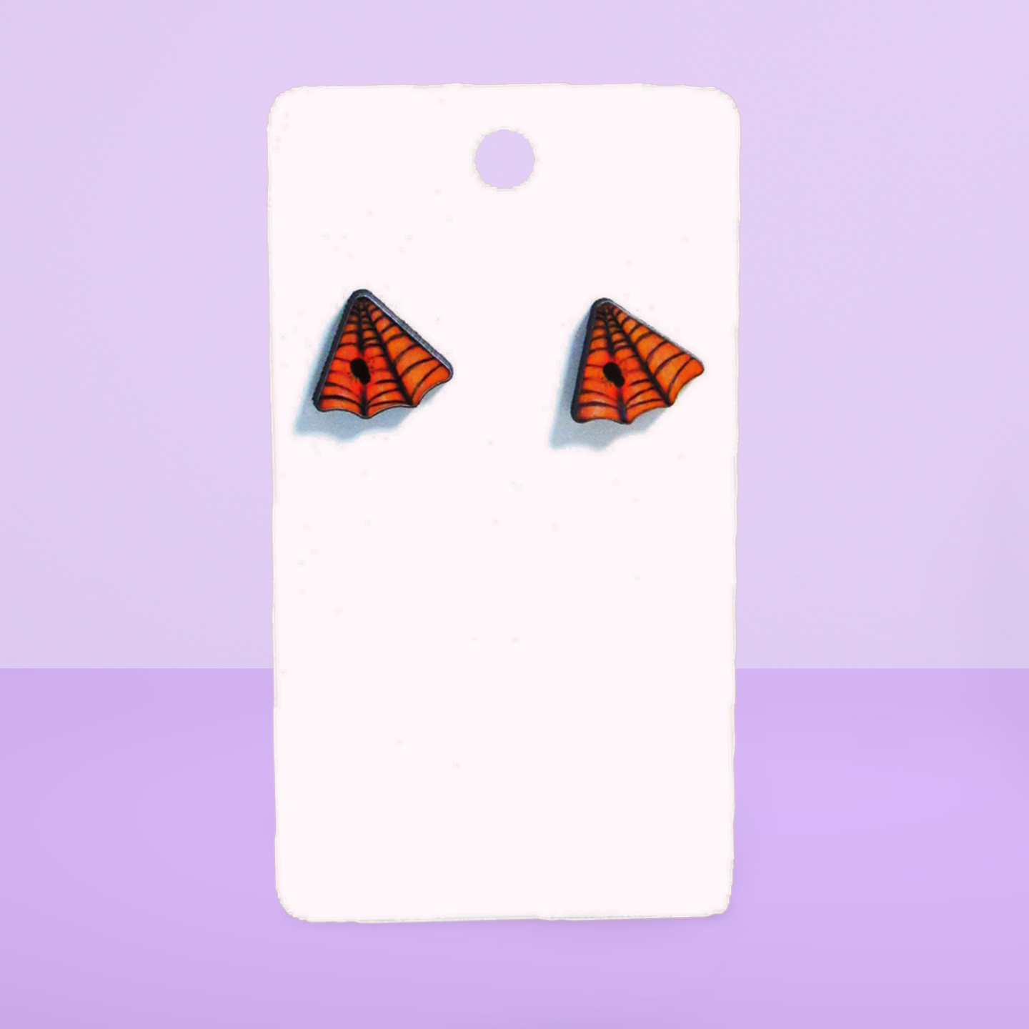 Spider Web Shaped Sublimated Stud Earrings