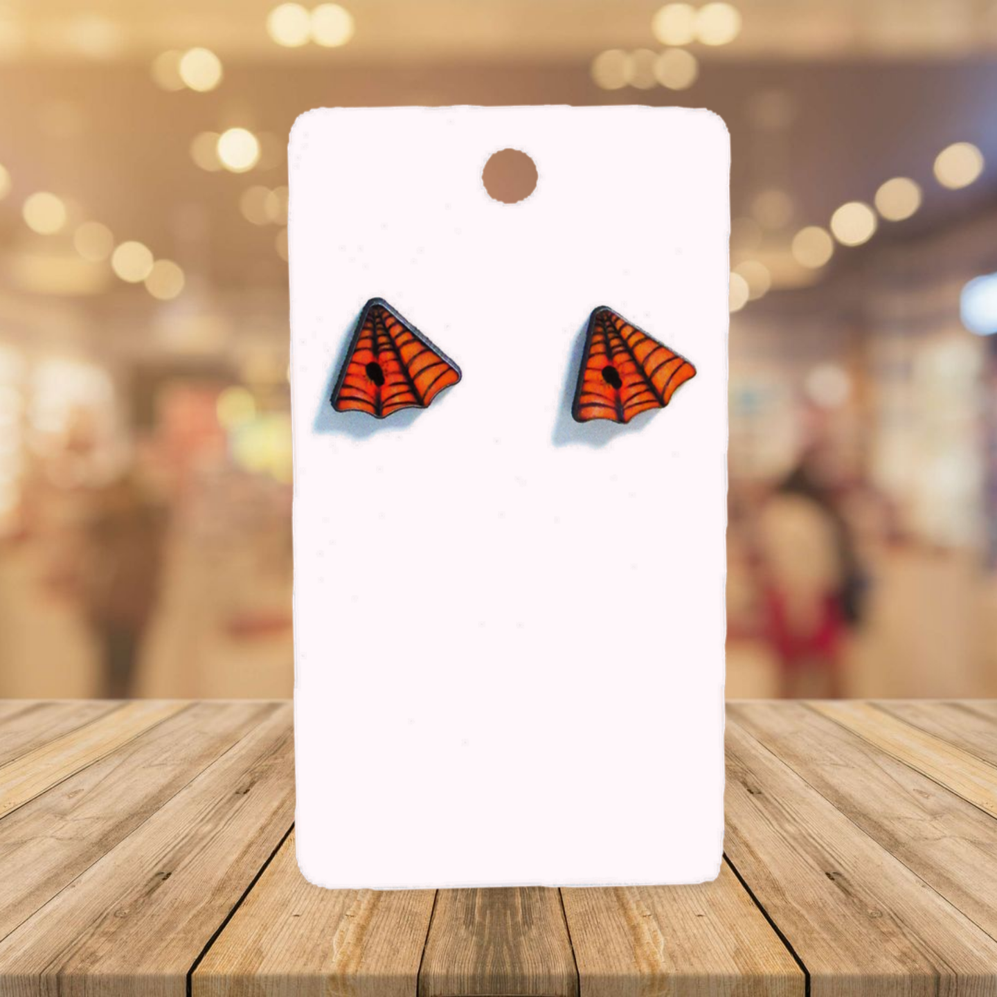 Spider Web Shaped Sublimated Stud Earrings