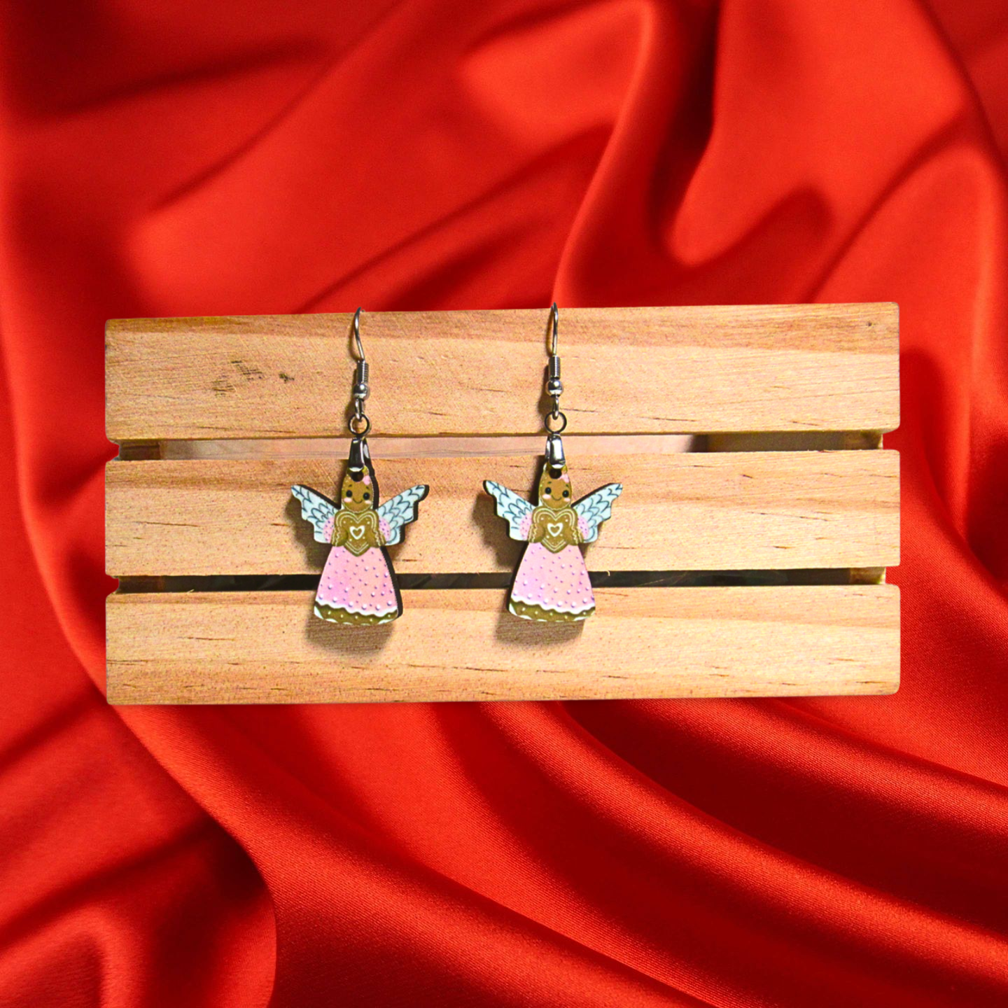 Angel Shaped Sublimated Earrings 1 inch MDF