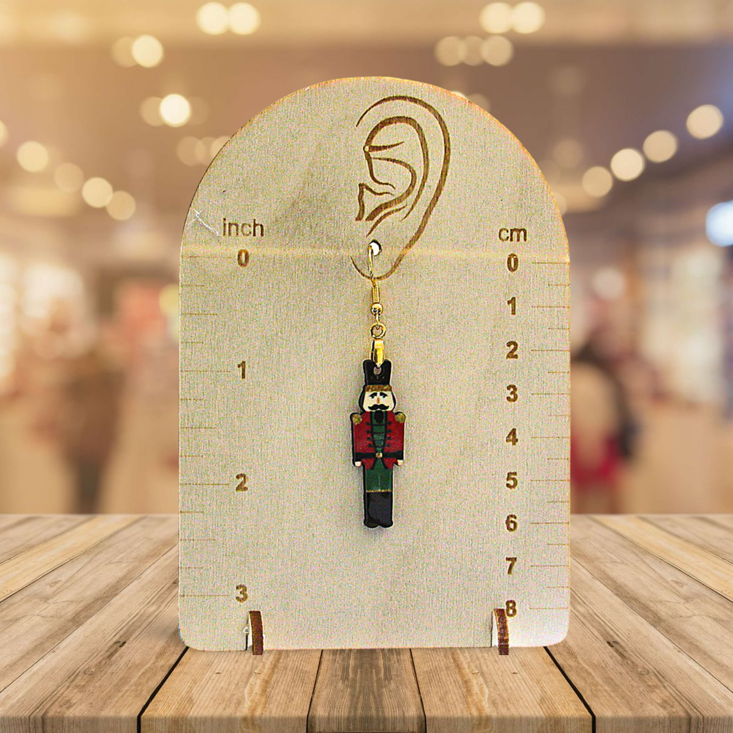 Nutcracker Shaped Sublimated Earrings