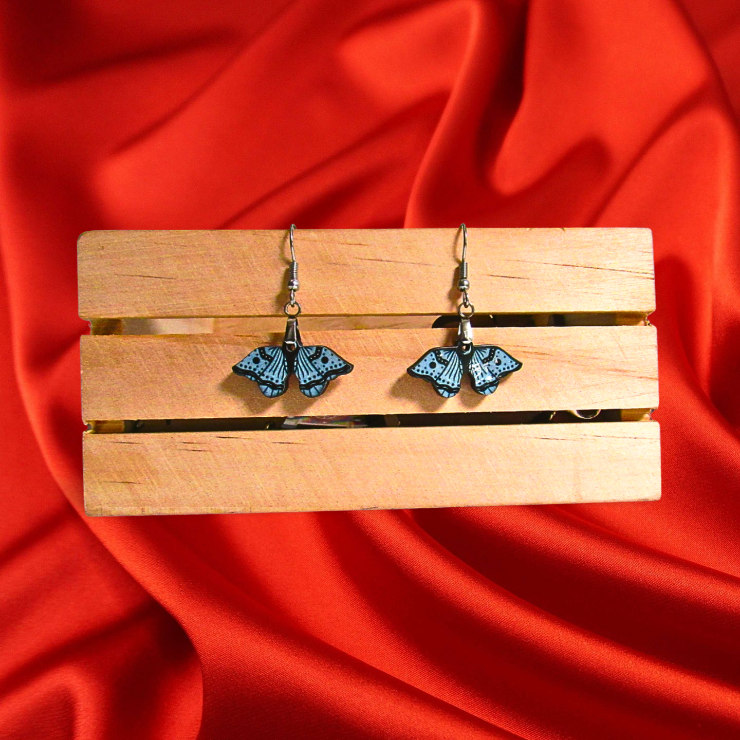 Moth Shaped Sublimated Earrings 1 inch