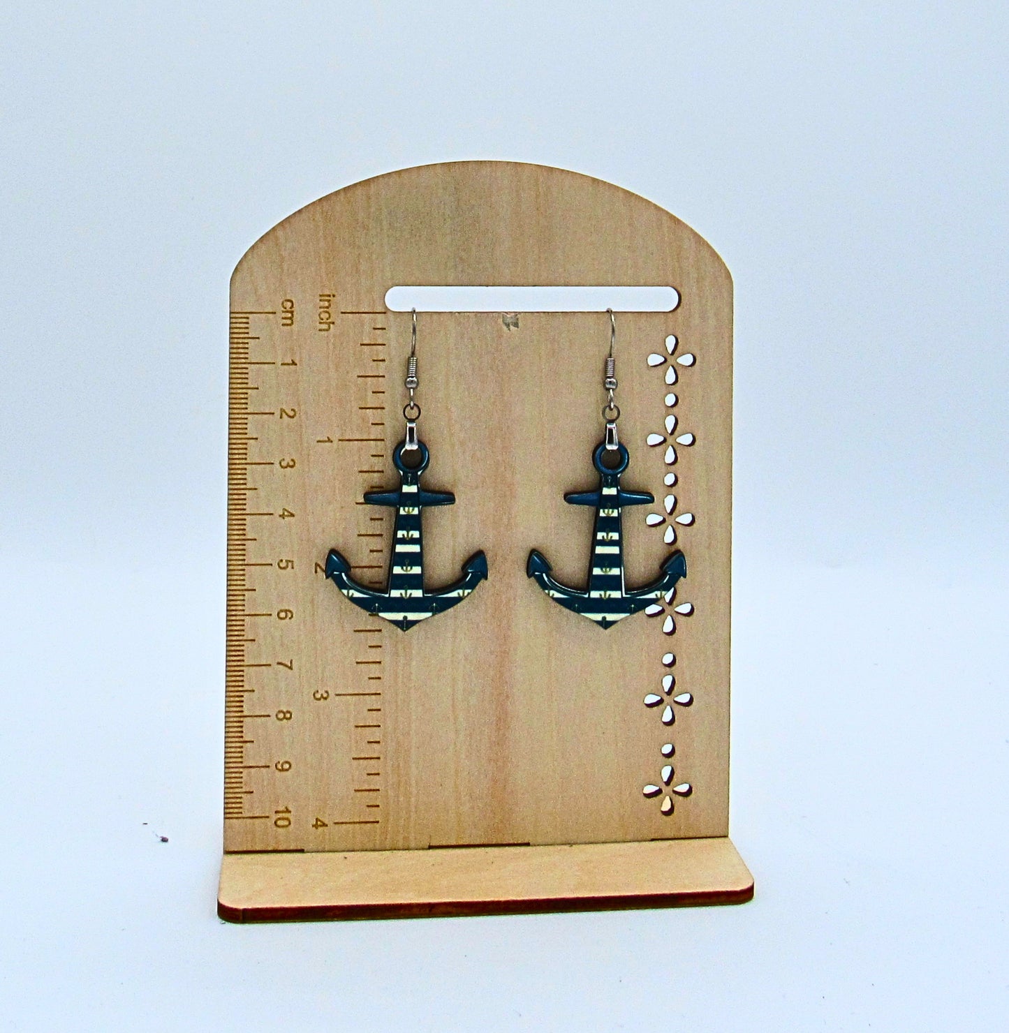 MDF-Anchor Shaped Sublimated Eattings 1.5 Inch