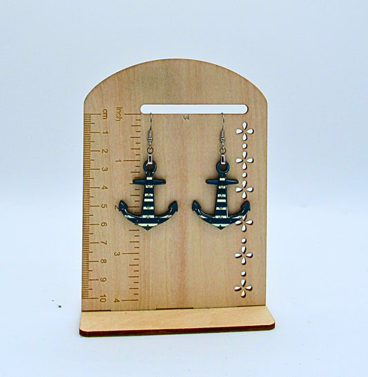 MDF-Anchor Shaped Sublimated Eattings 1.5 Inch