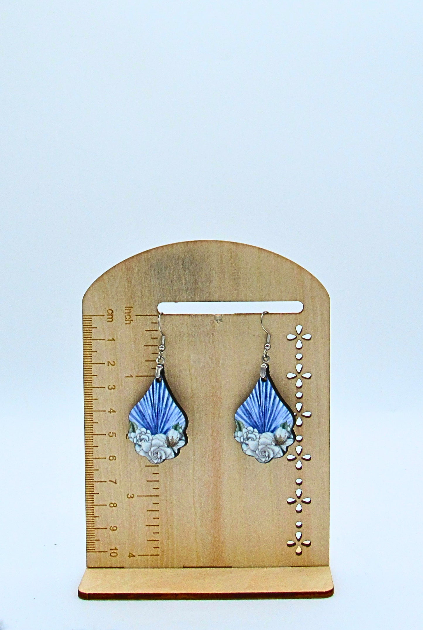 MDF-Fancy Teardrop Shaped Sublimated Earrings 1.5 inch