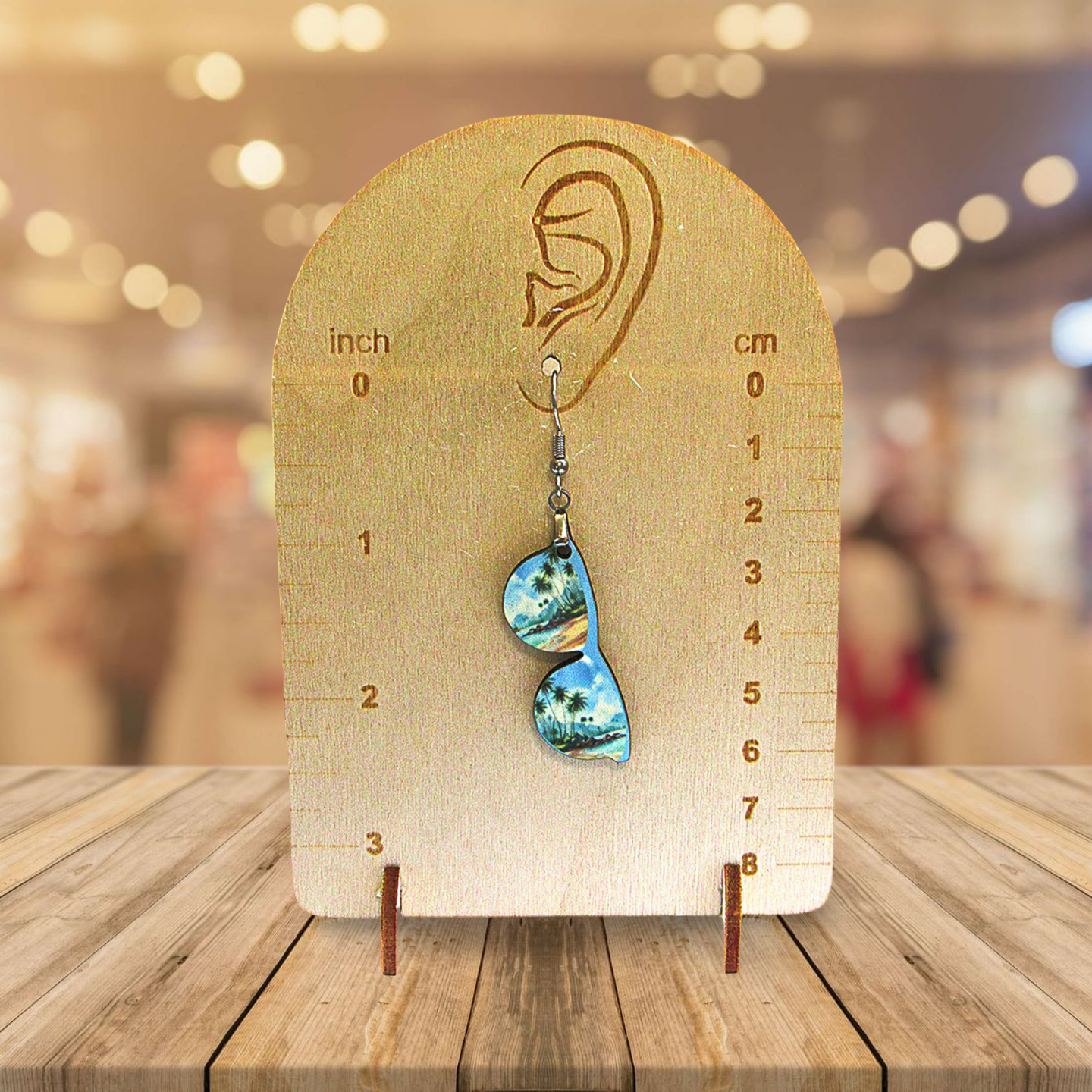 Sunglass Shaped Sublimated Earrings