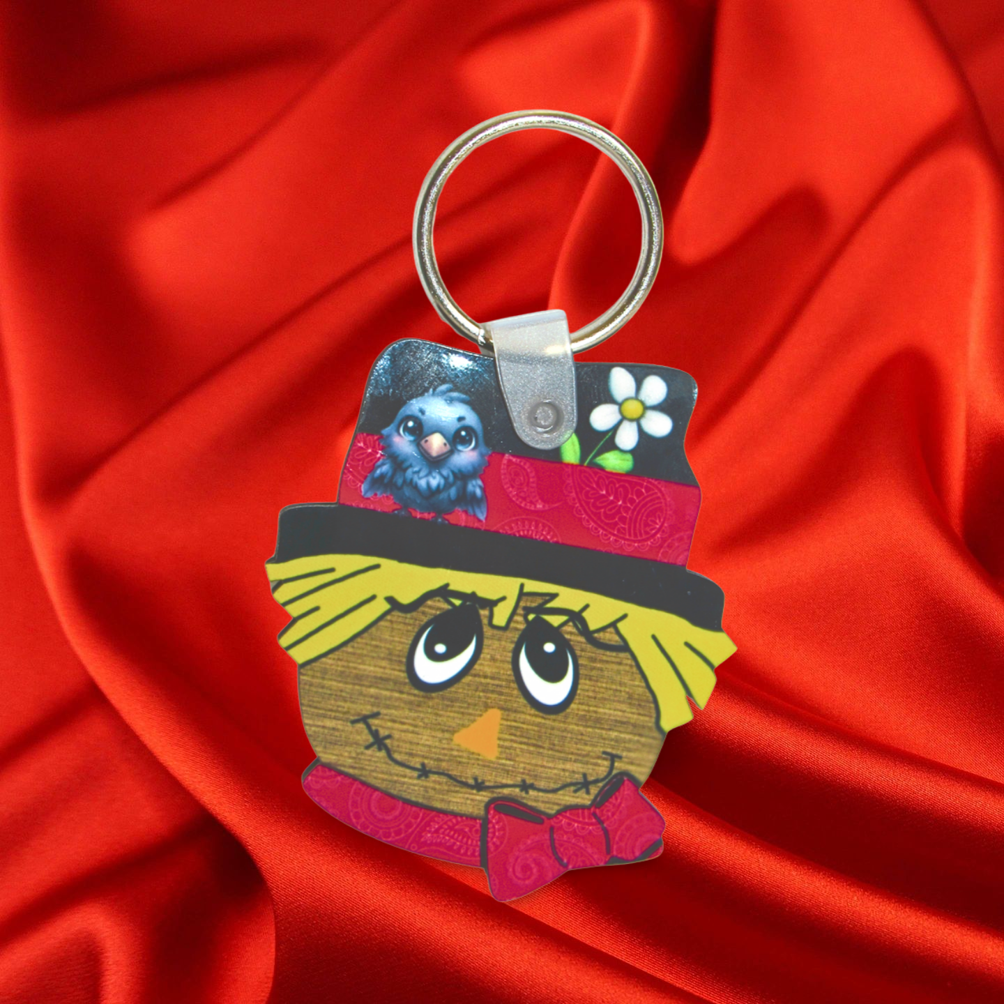 Scarecrow Head Shaped Sublimated Keychain