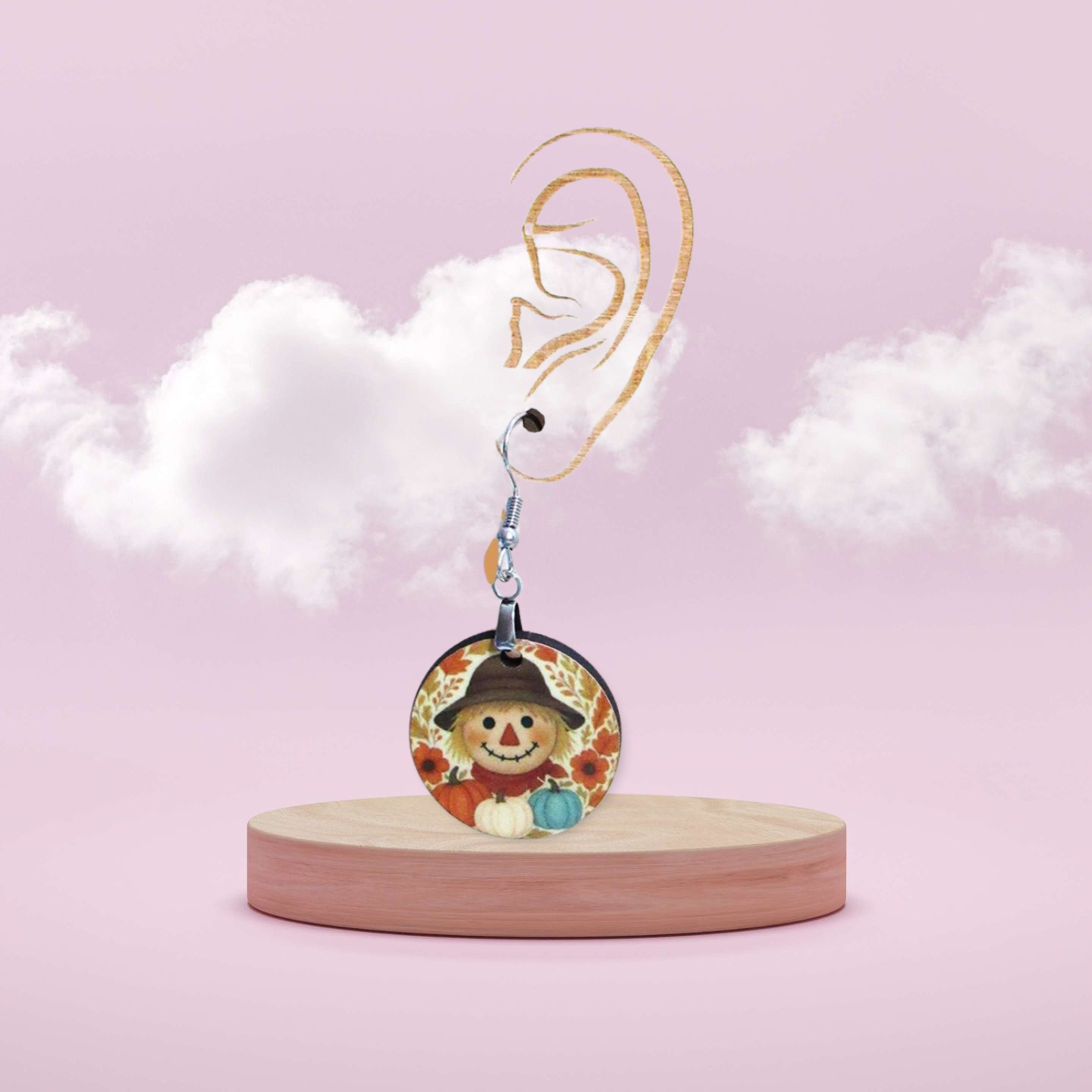 Round Shaped Sublimated 1 inch Earrings