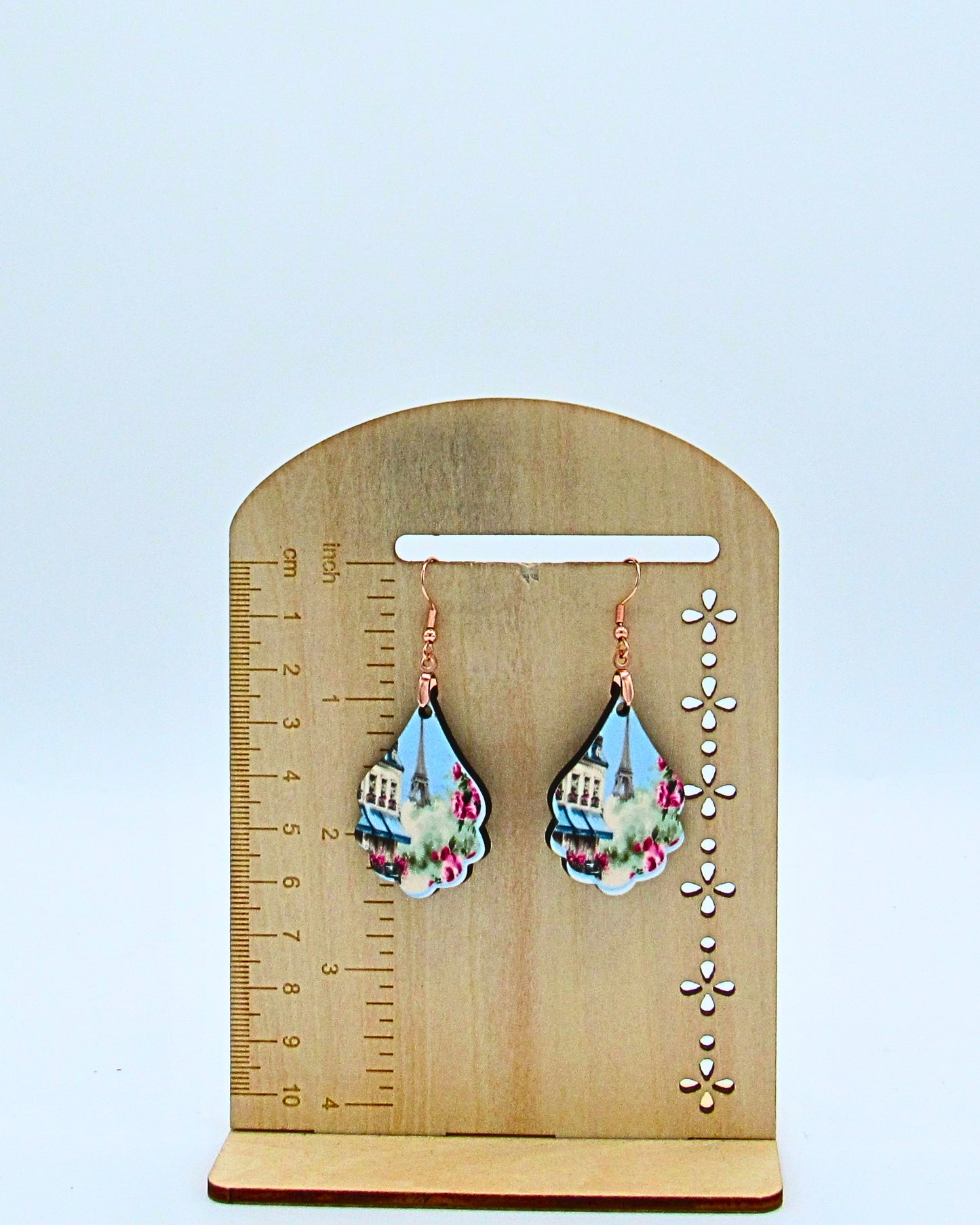 MDF-Fancy Teardrop Shaped Sublimated Earrings 1.5 inch