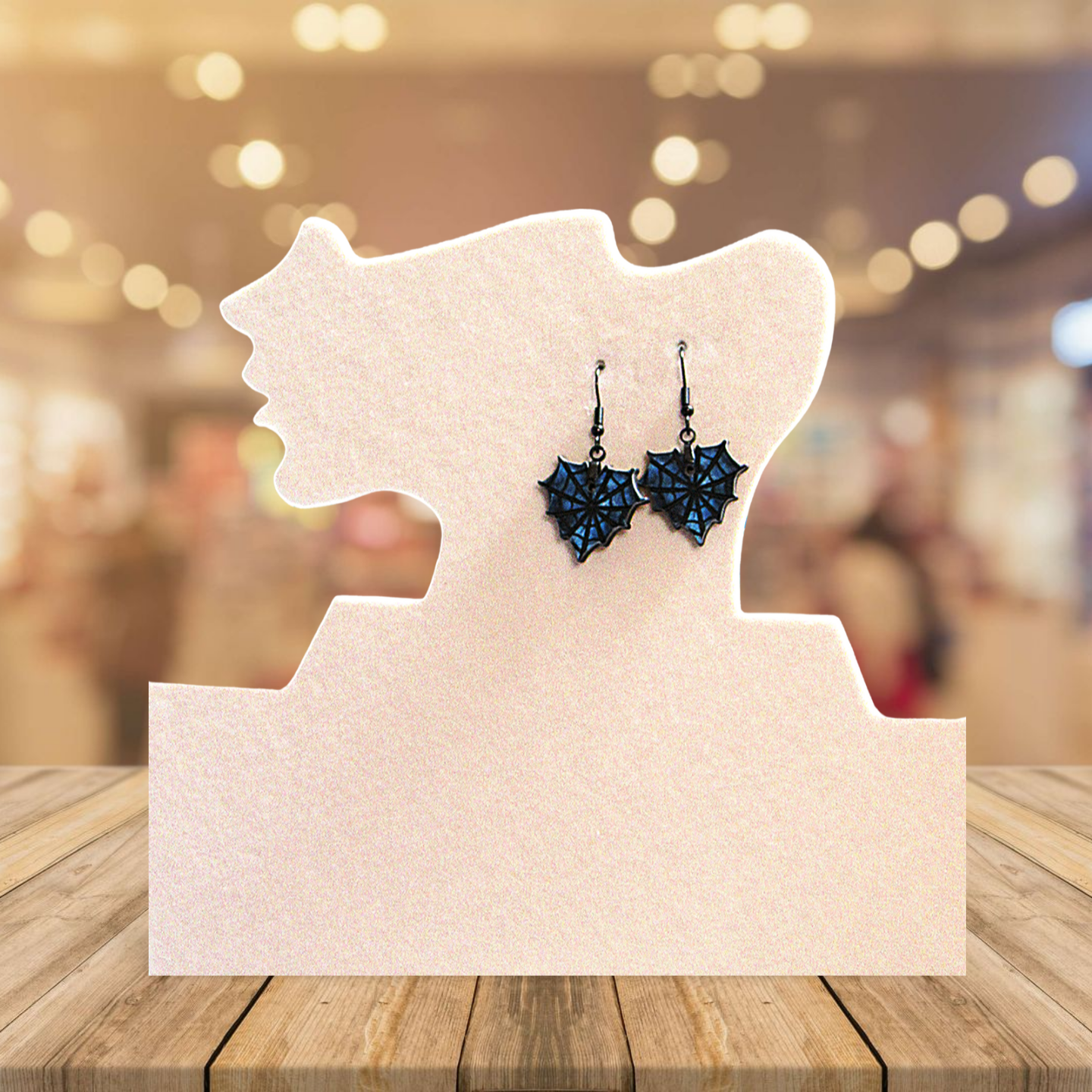 Heart Web Shaped Sublimated Earrings 1 inch