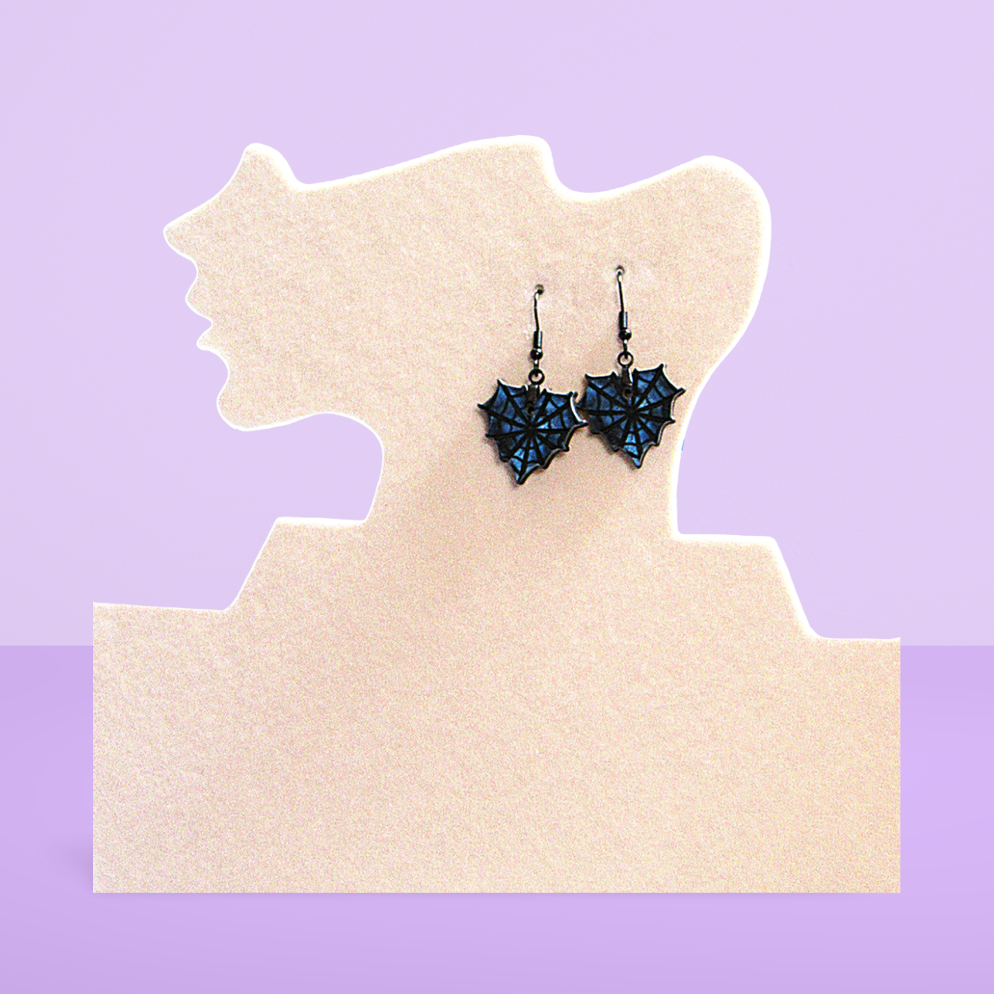 Heart Web Shaped Sublimated Earrings 1 inch