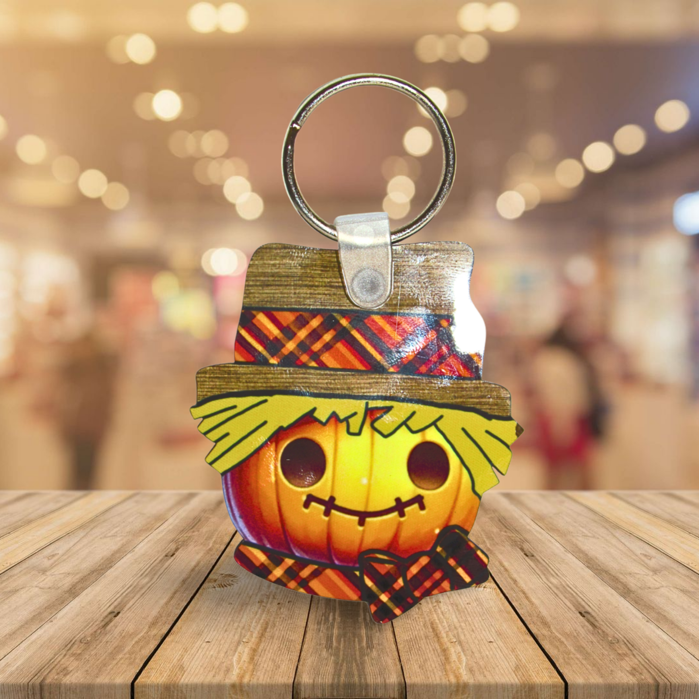 Scarecrow Head Shaped Sublimated Keychain
