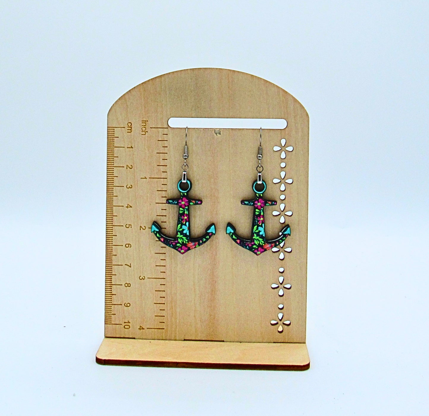 MDF-Anchor Shaped Sublimated Earrings 1.5 Inch