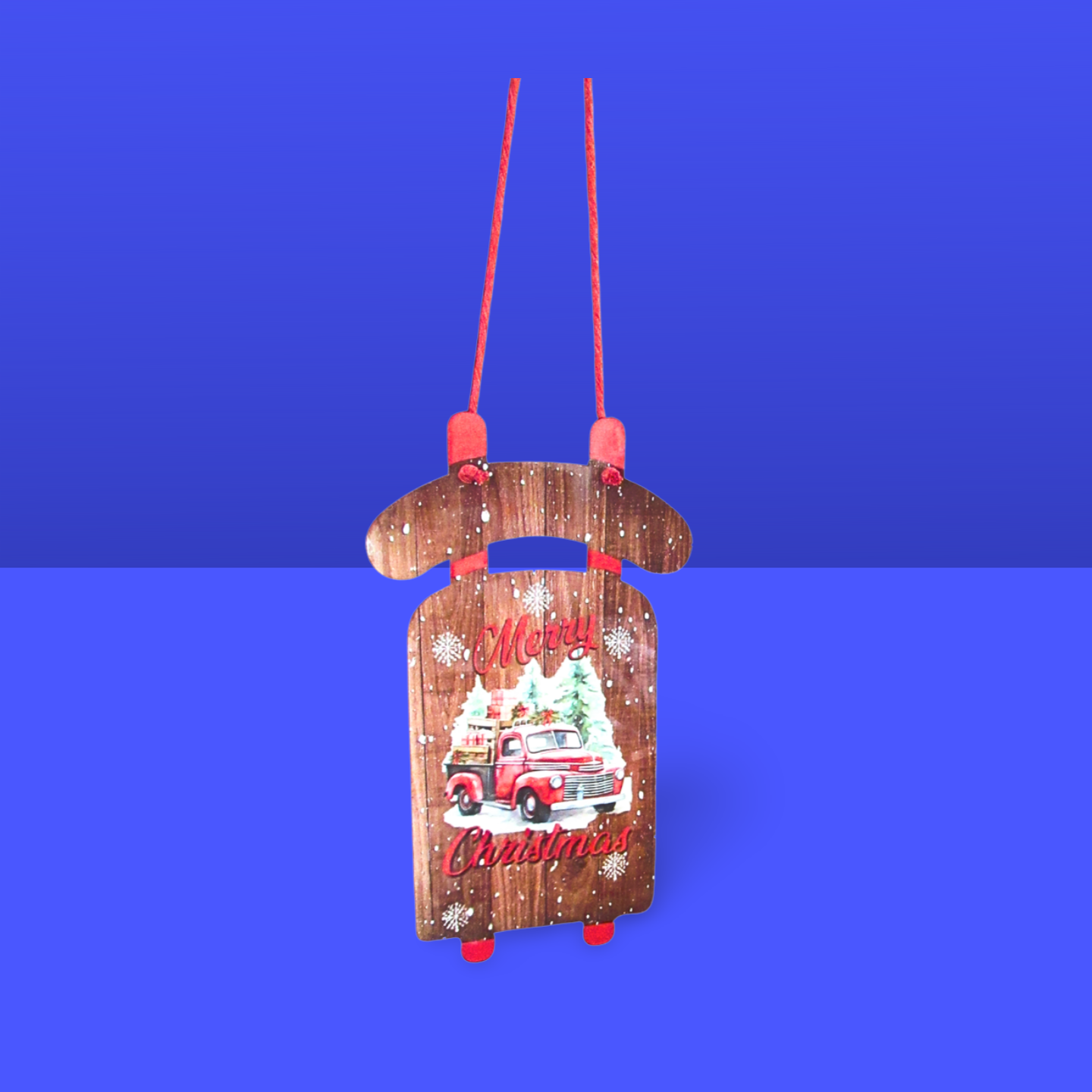 Sled Shaped Sublimated Door Hanger