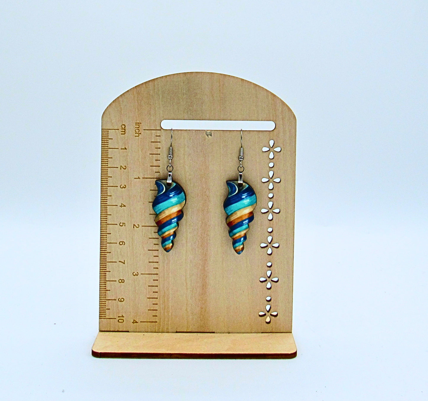 MDF- Tulip Shell Shaped Sublimated Earrings 1.5 inch