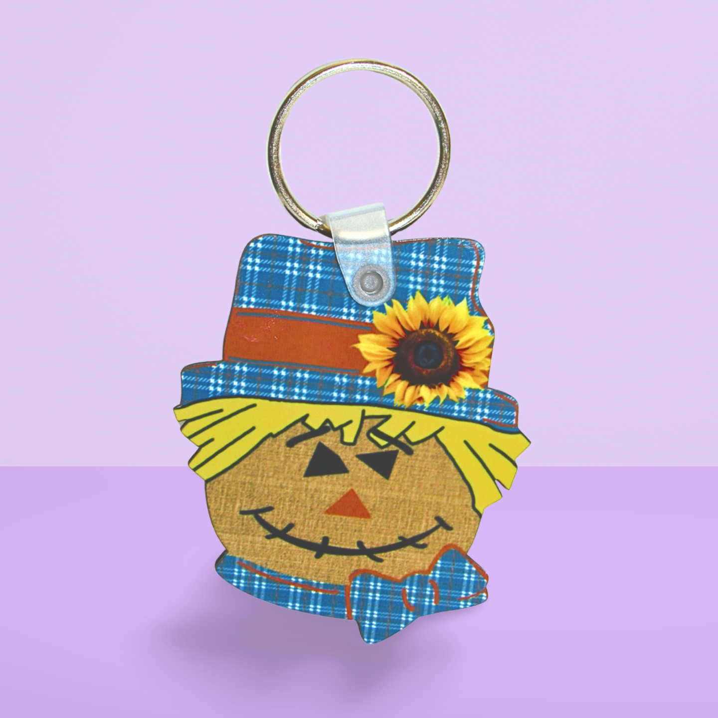 Scarecrow Head Shaped Sublimated Keychain