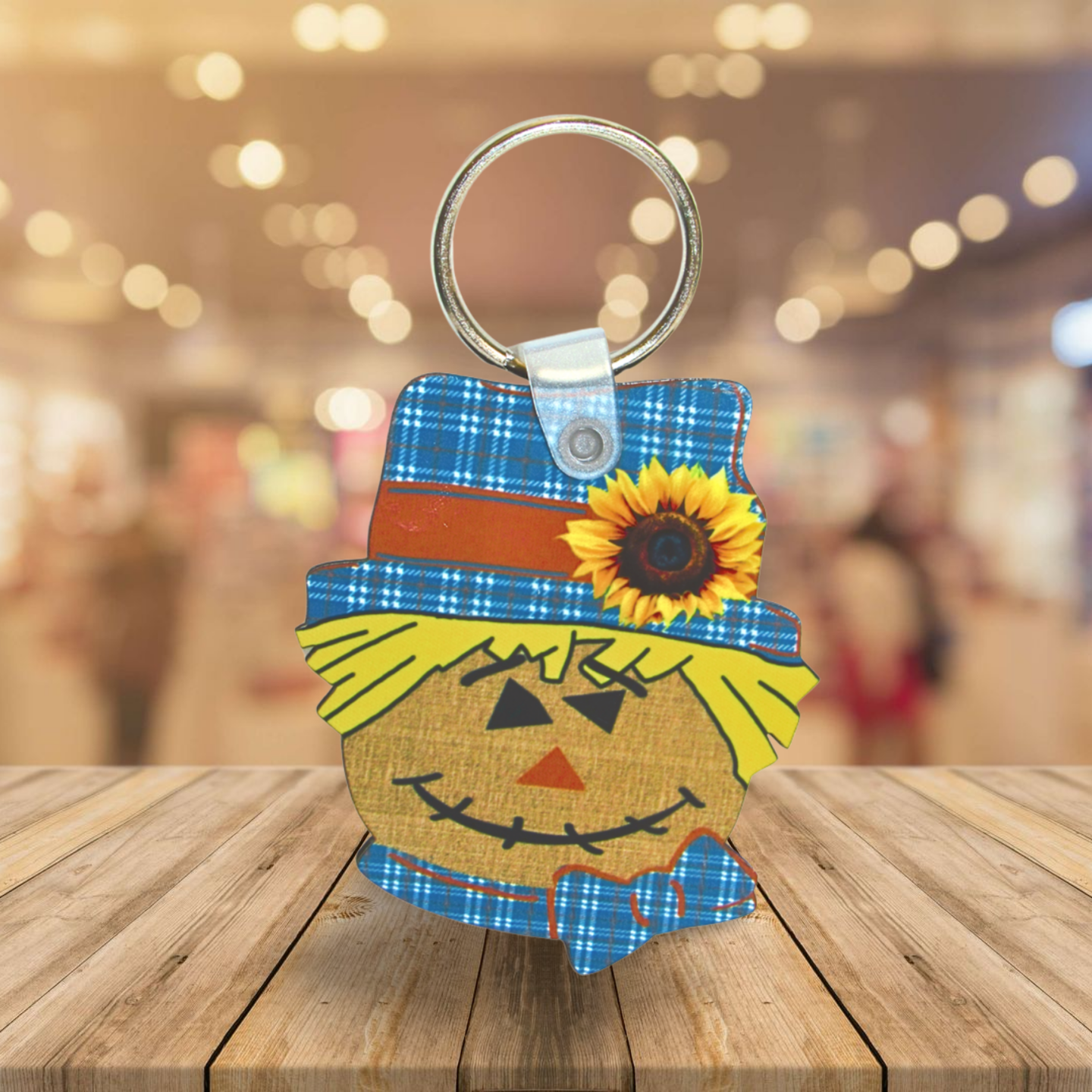 Scarecrow Head Shaped Sublimated Keychain