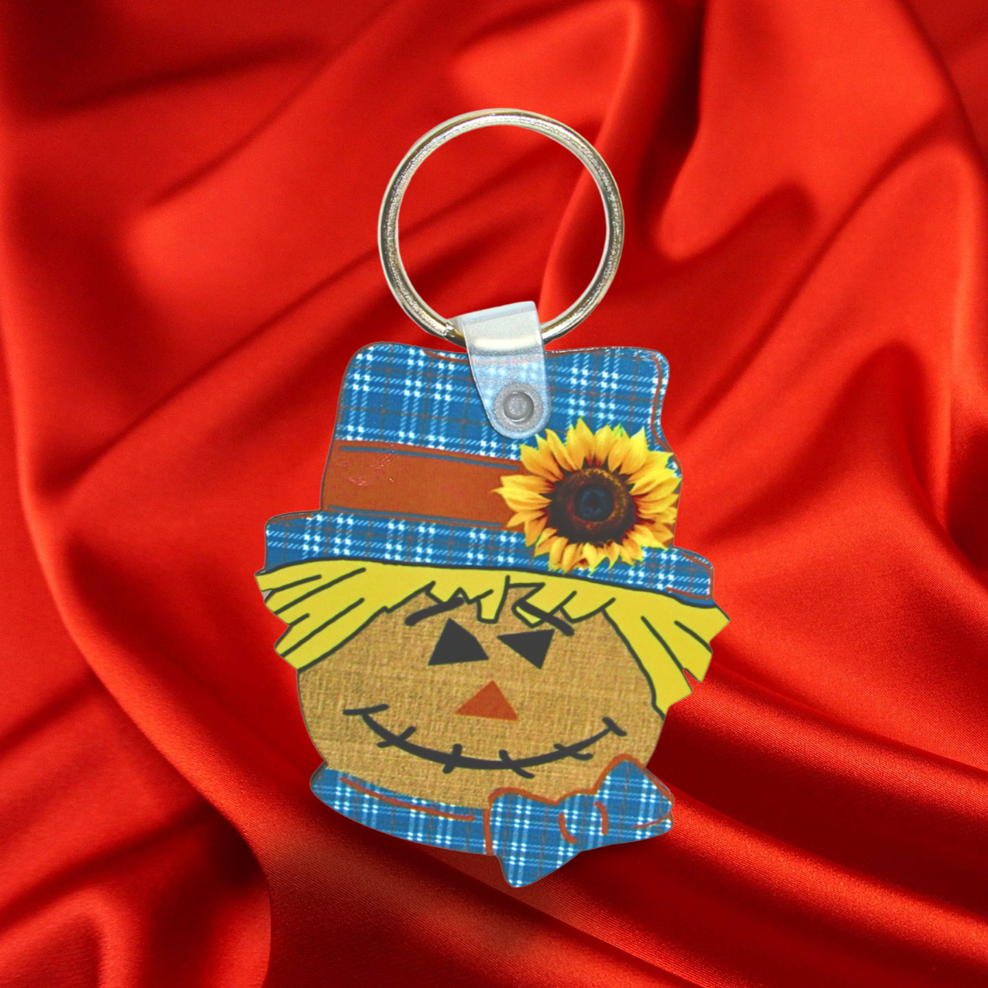 Scarecrow Head Shaped Sublimated Keychain
