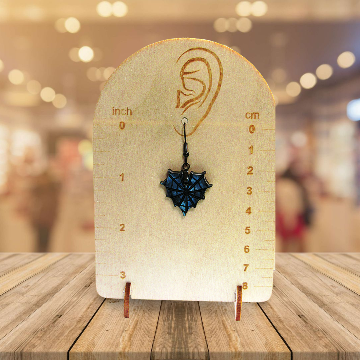 Heart Web Shaped Sublimated Earrings 1 inch