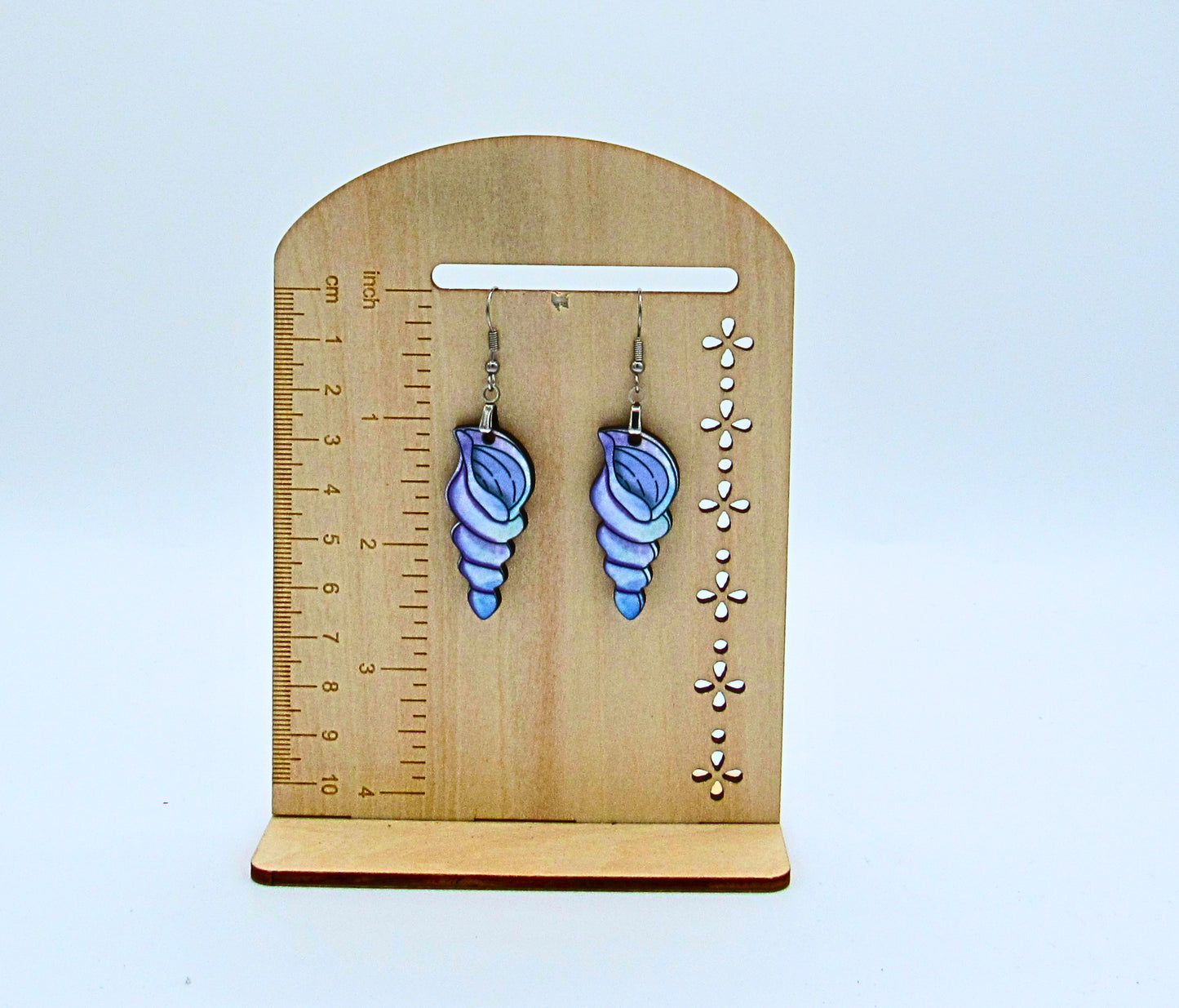 MDF- Tulip Shell Shaped Sublimated Earrings 1.5 inch