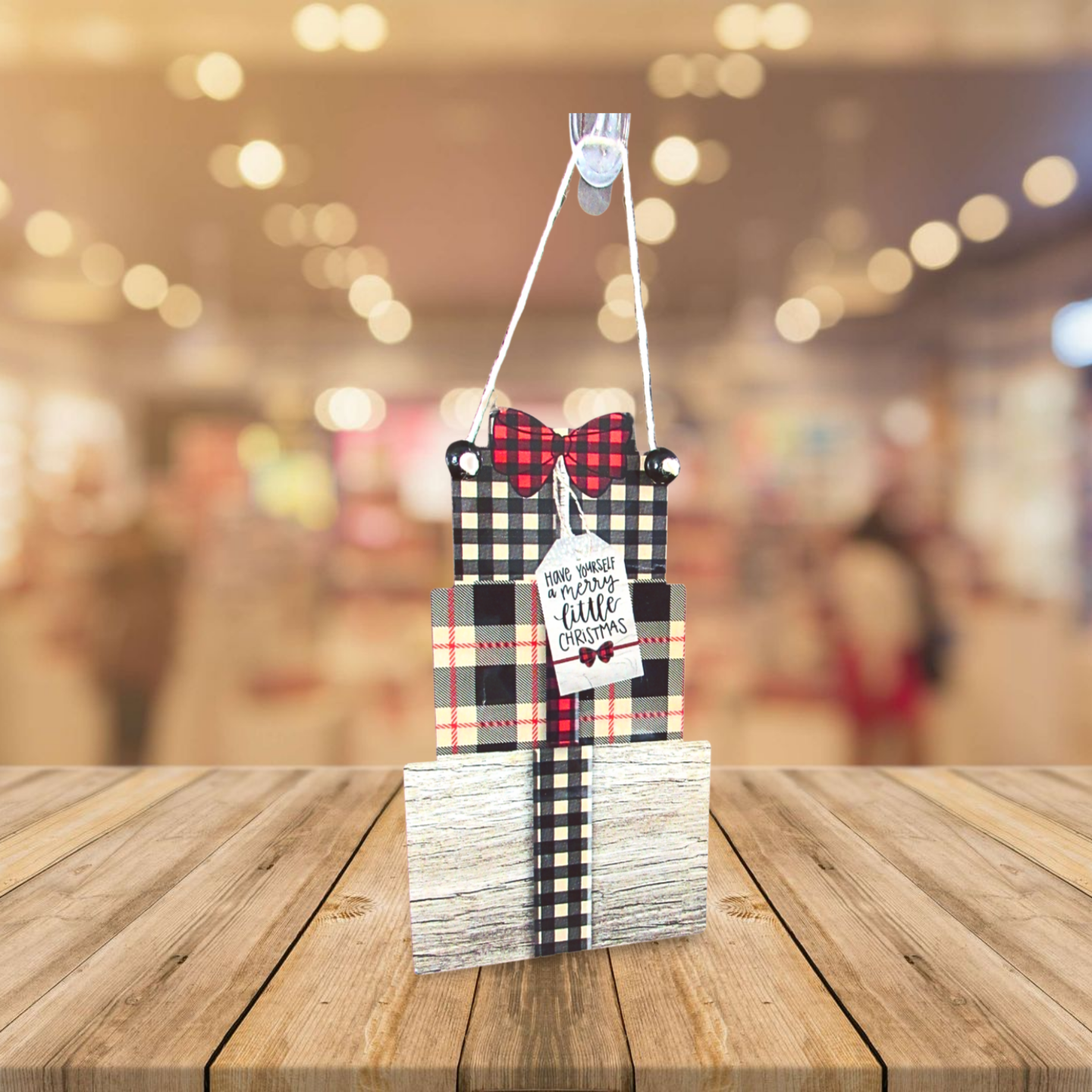 Stacked Gift Shaped Sublimated Door Hanger