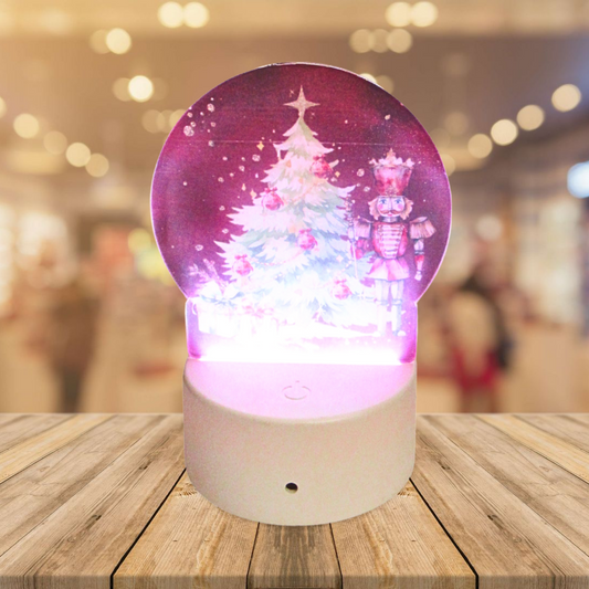 Round Shaped Sublimated Acrylic Light with base
