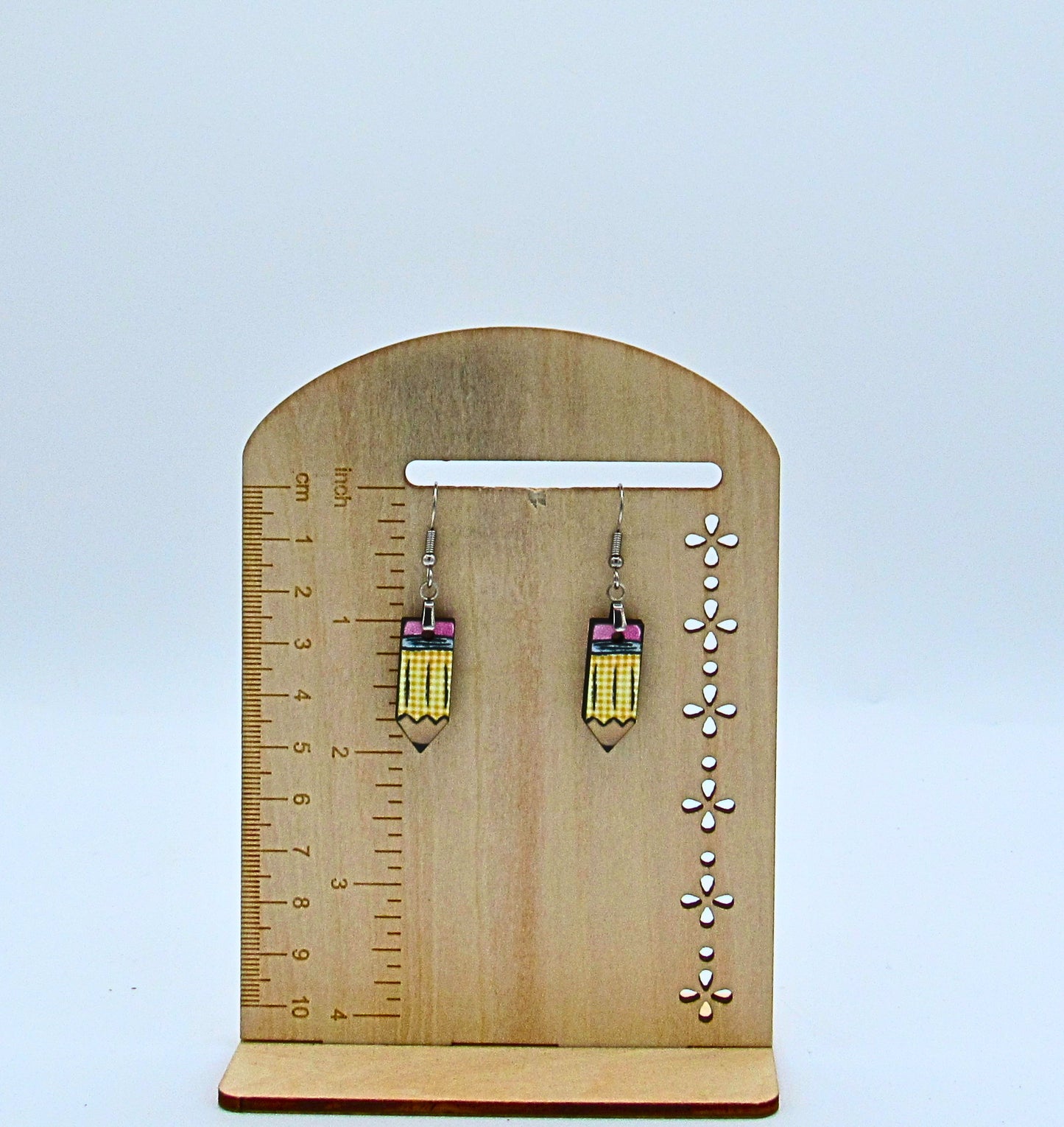 MDF-Pencil Shaped Sublimated Earring 1 inch