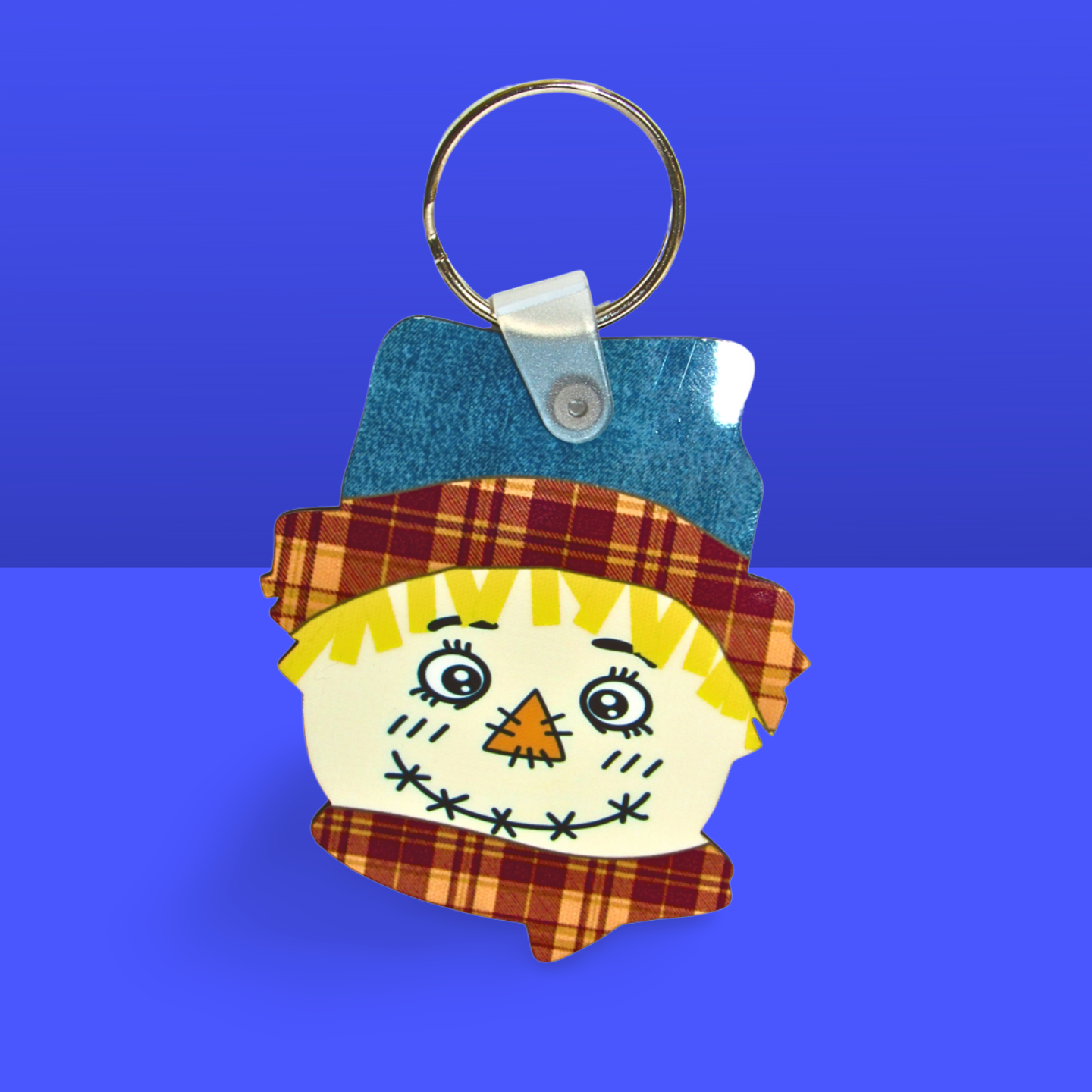Scarecrow Head Shaped Sublimated Keychain
