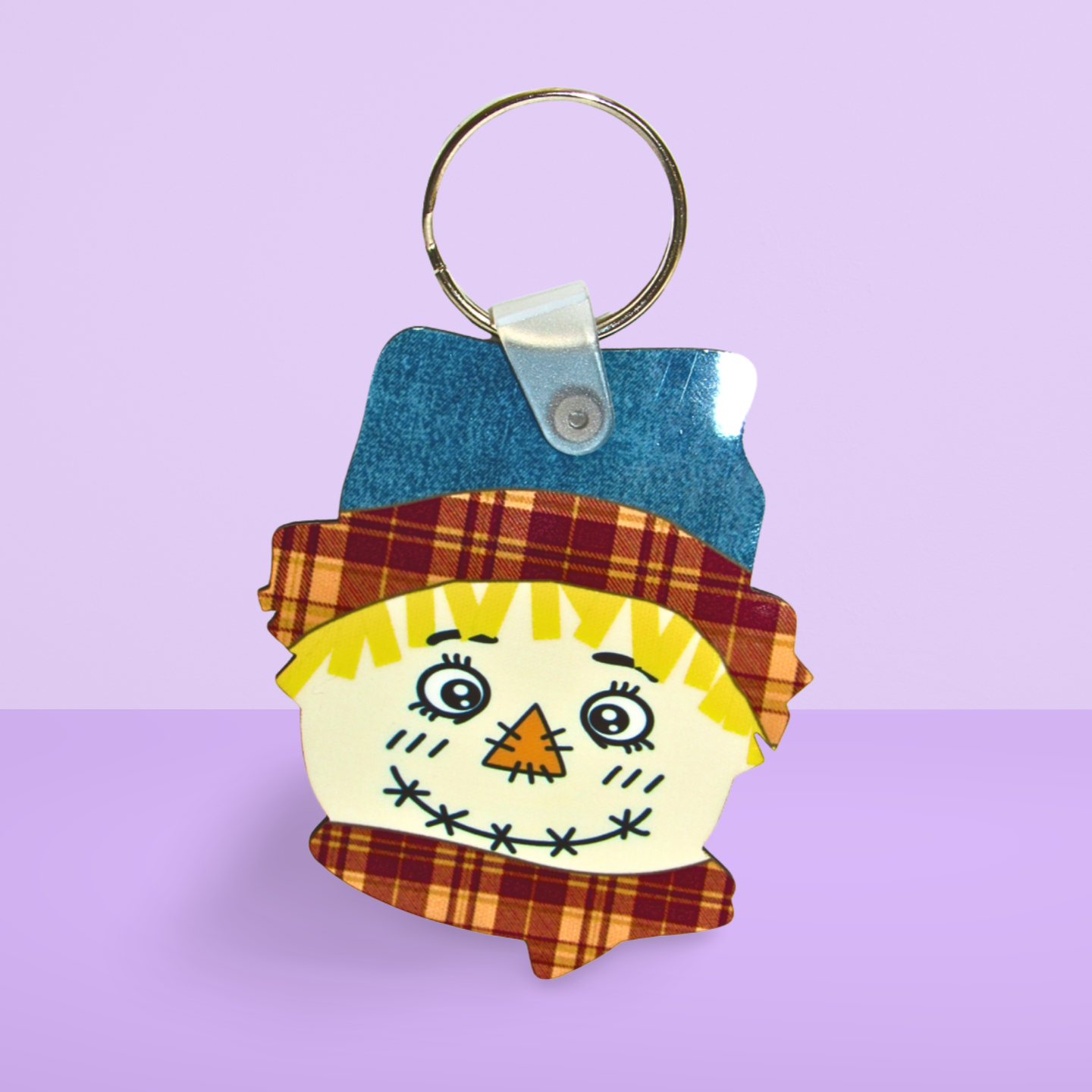 Scarecrow Head Shaped Sublimated Keychain