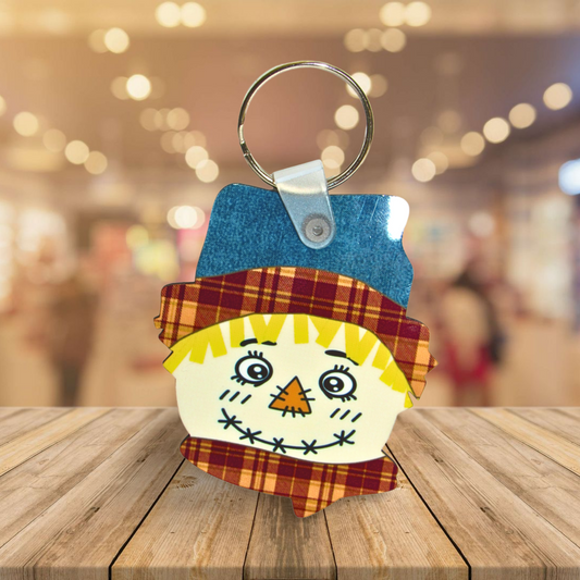 Scarecrow Head Shaped Sublimated Keychain