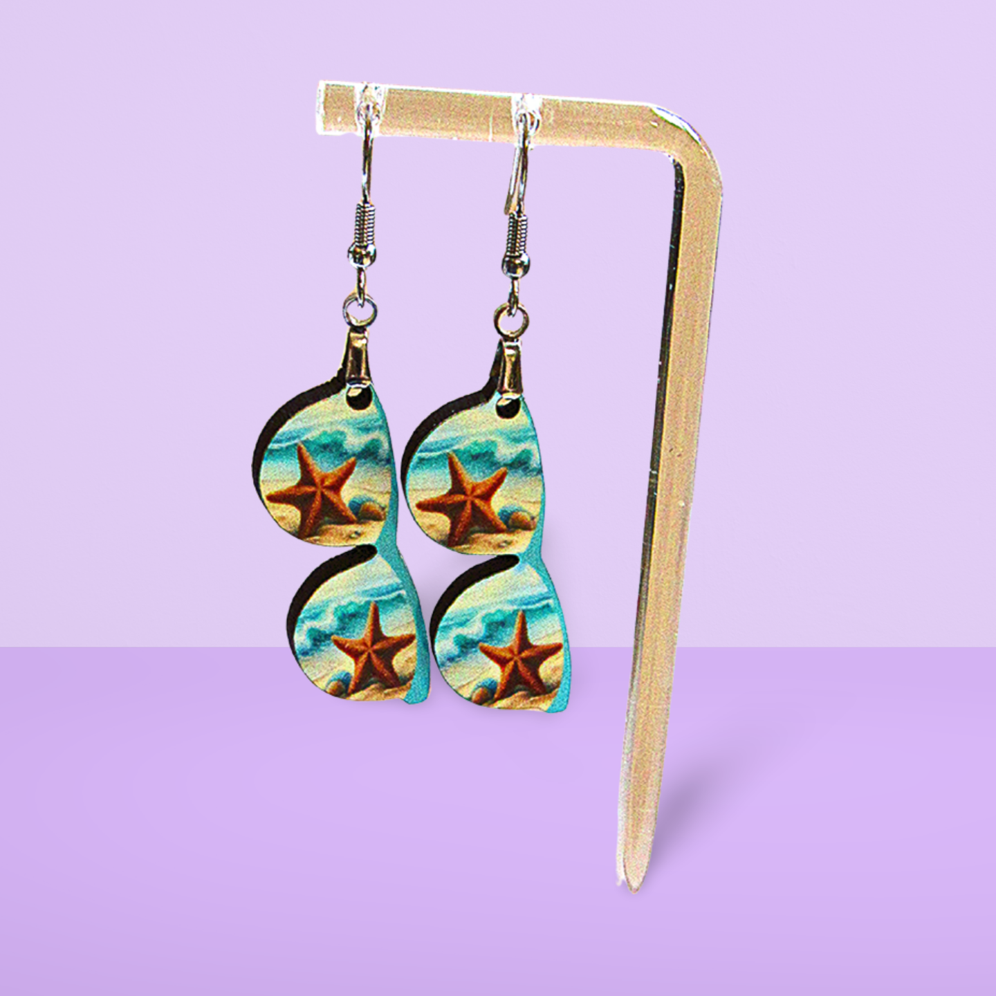 Sunglass Shaped Sublimated Earrings