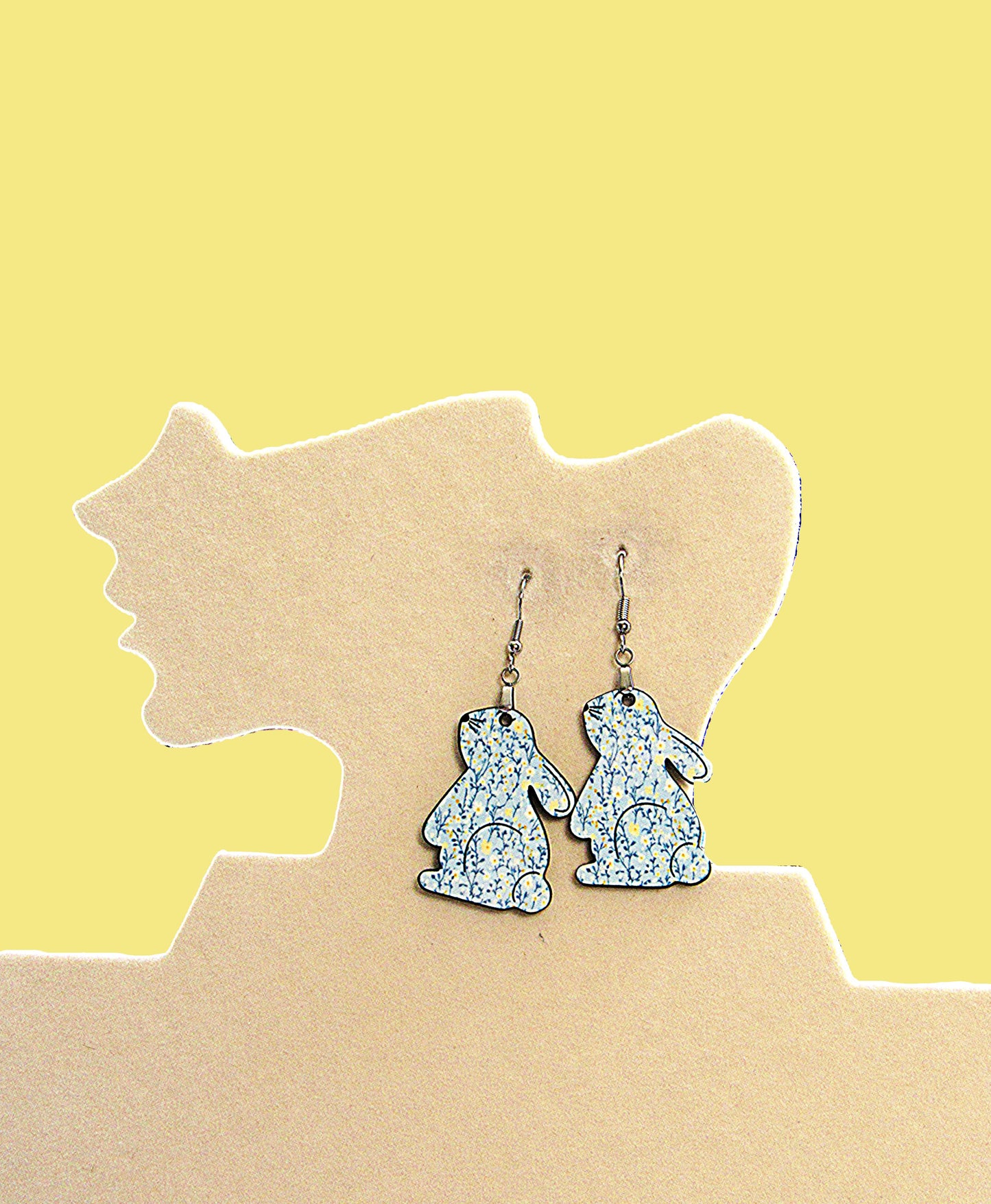 Bunny Shaped Sublimated Earrings