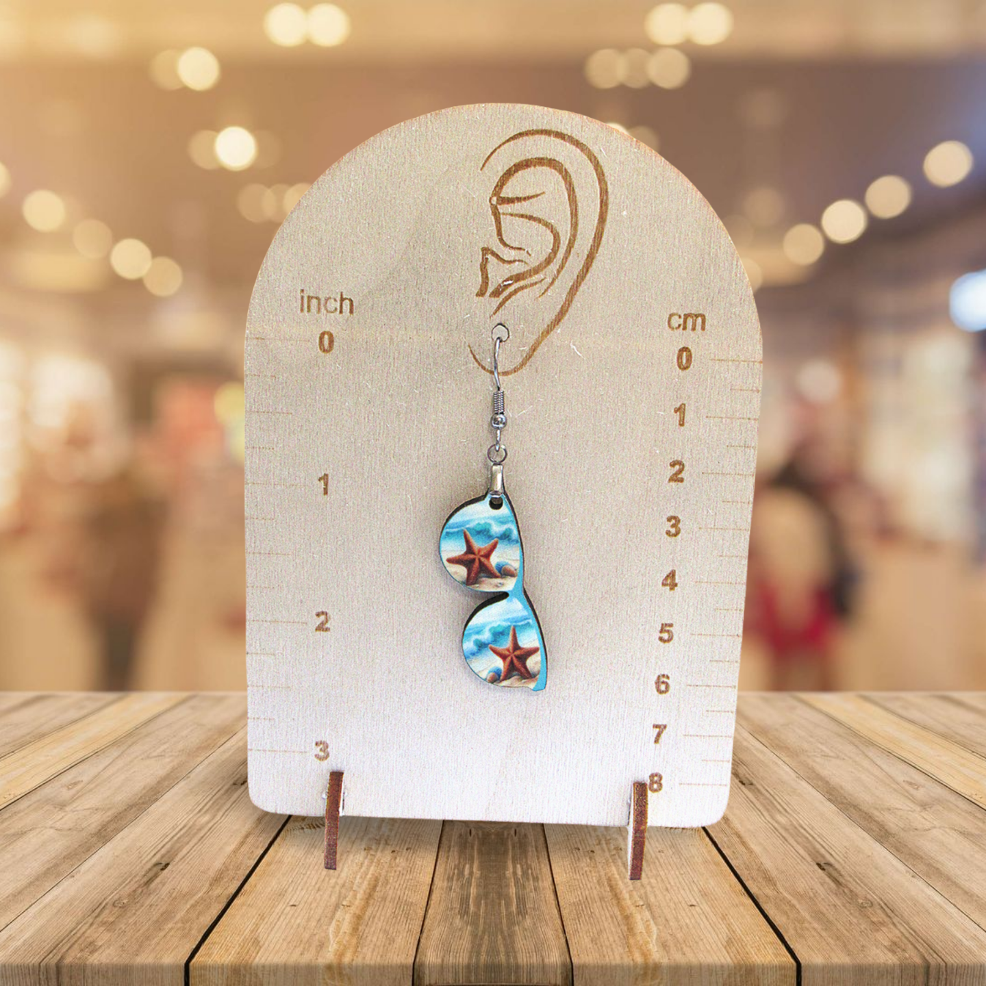 Sunglass Shaped Sublimated Earrings