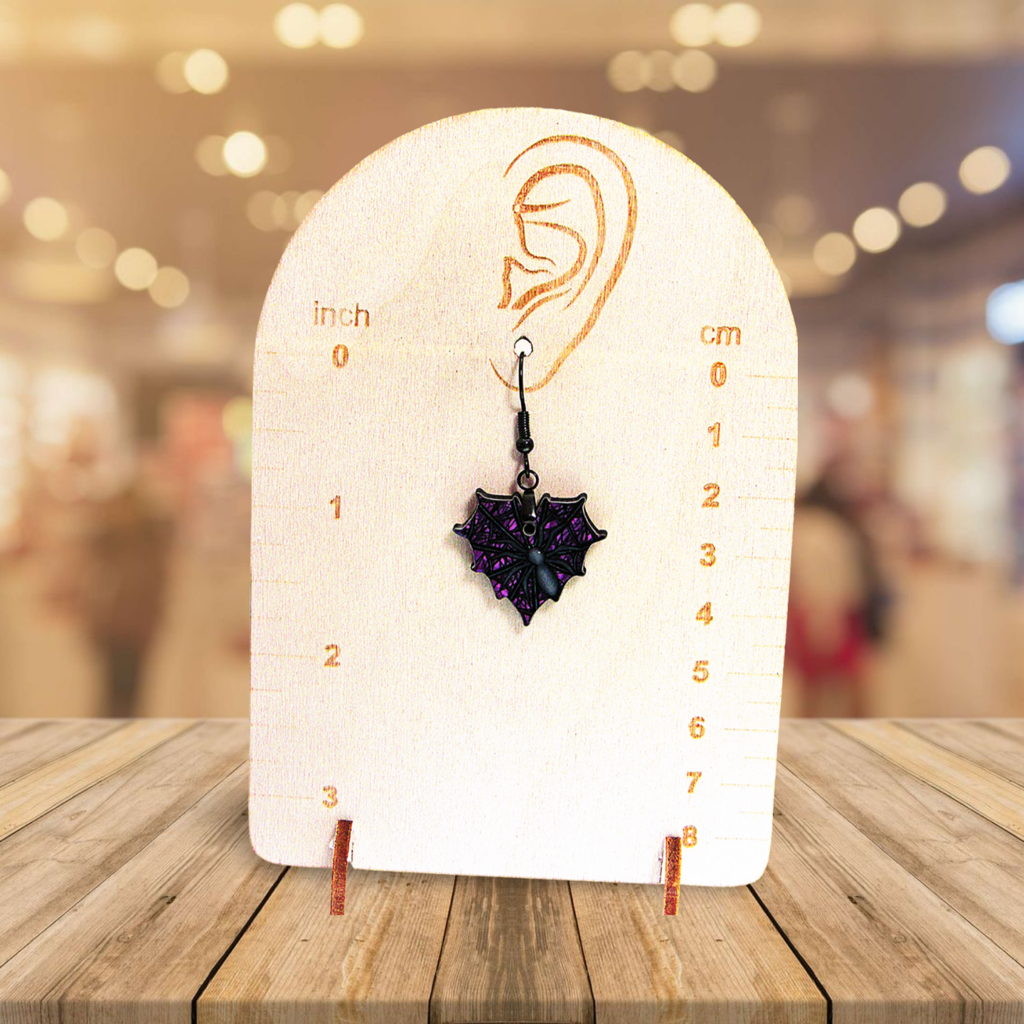 Heart Web Shaped Sublimated Earrings 1 inch