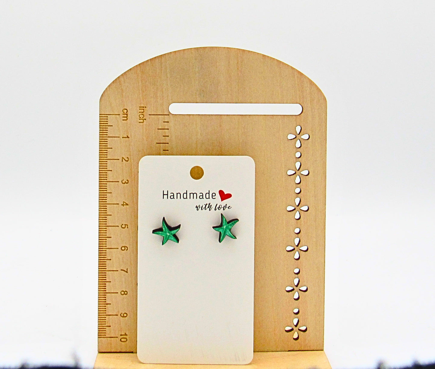 MDF-Starfish Shaped Sublimated Stud Earrings