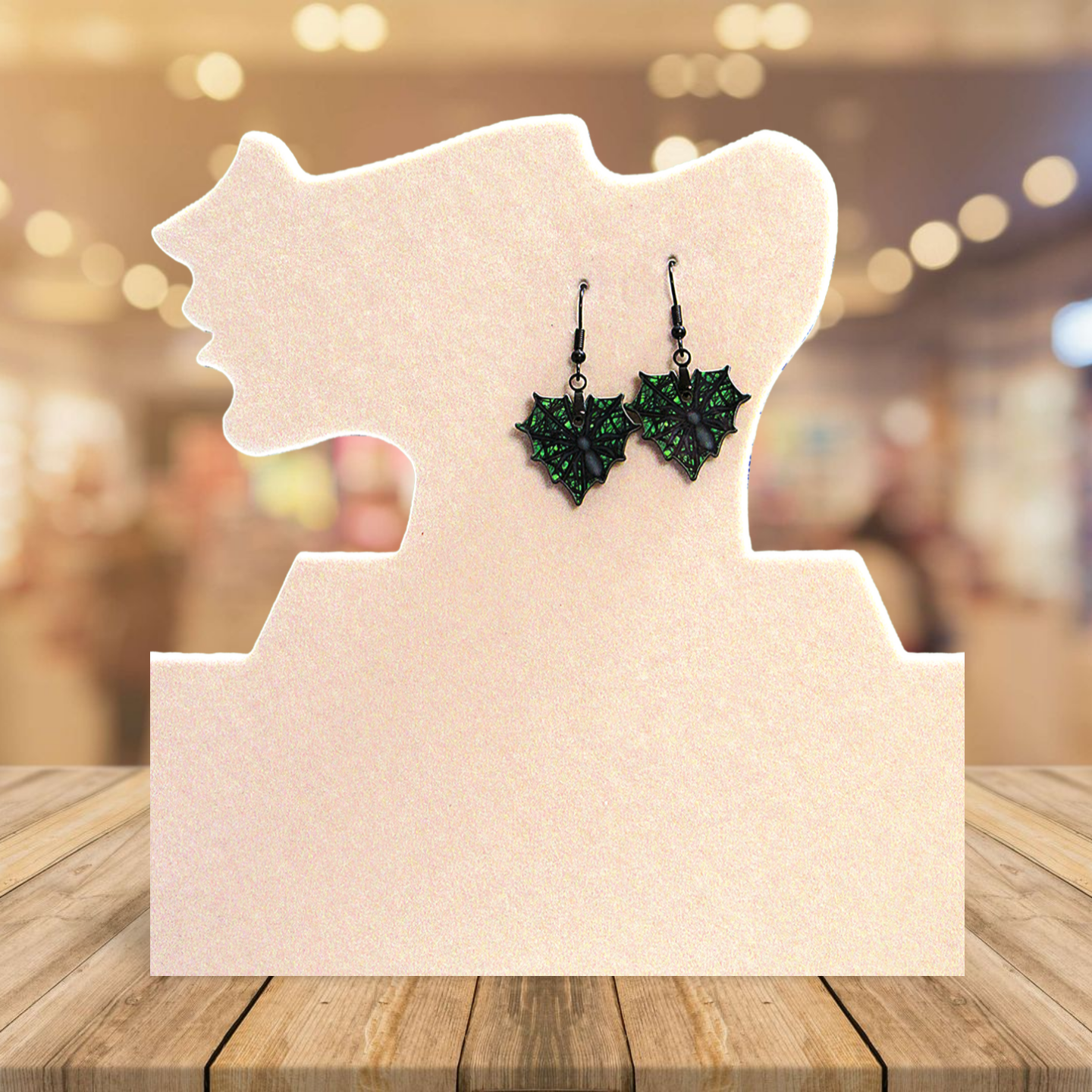 Heart Web Shaped Sublimated Earrings 1 inch