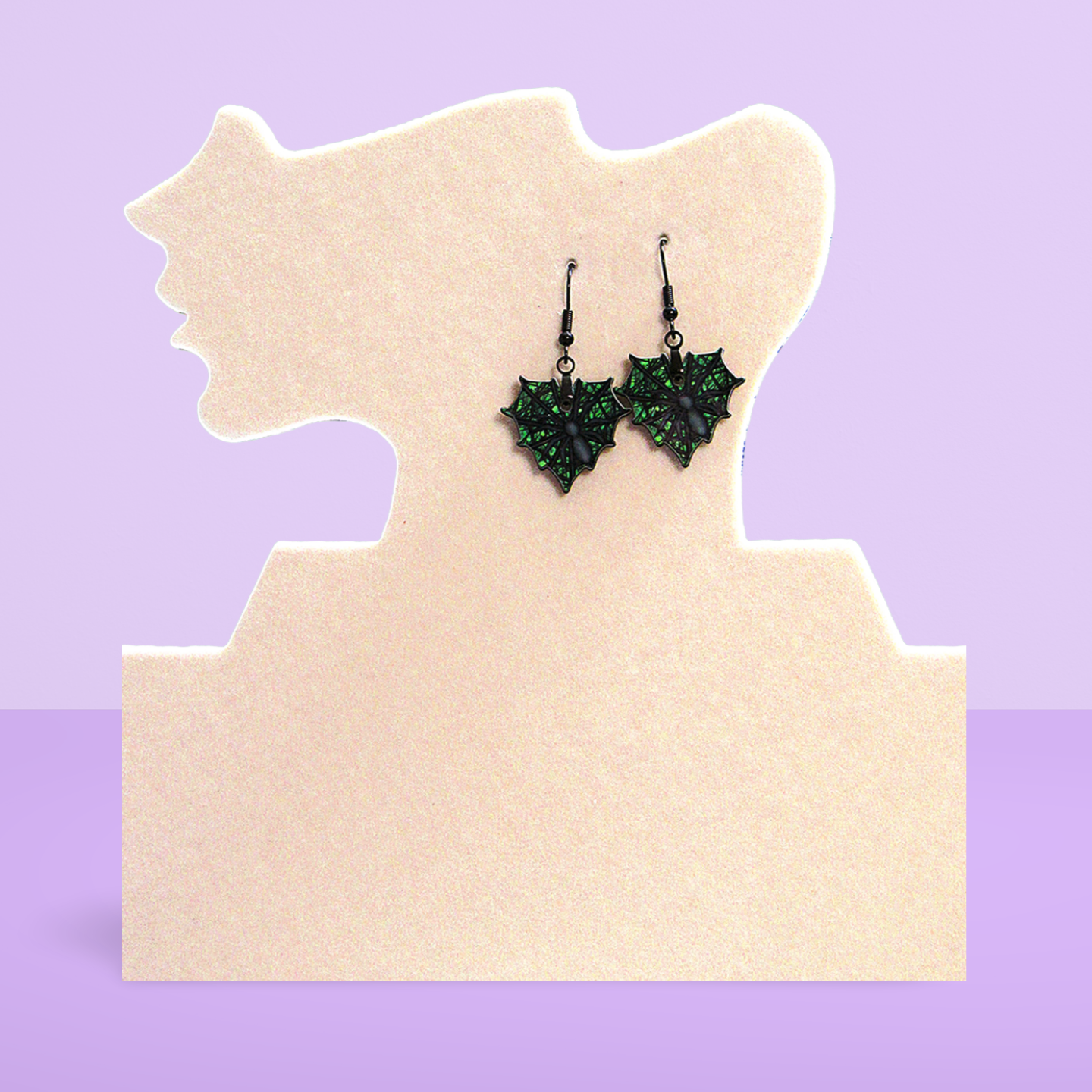 Heart Web Shaped Sublimated Earrings 1 inch