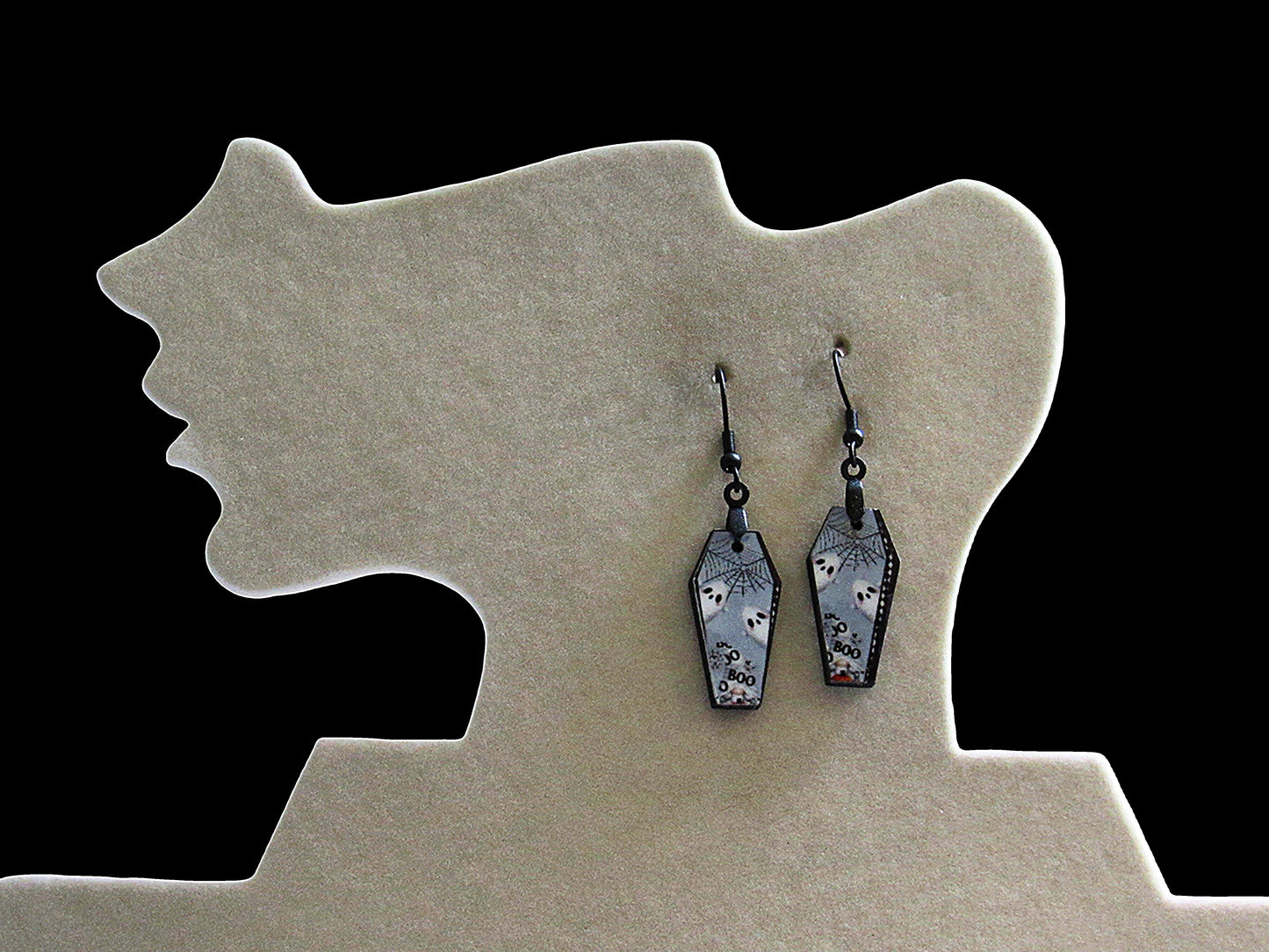 Coffin Shaped Sublimated Earrings 1 inch