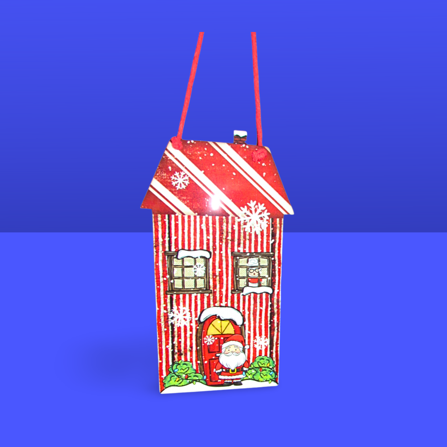 Primative House Shaped Sublimated Door Hanger