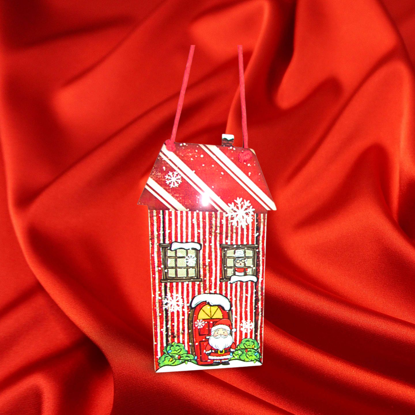 Primative House Shaped Sublimated Door Hanger