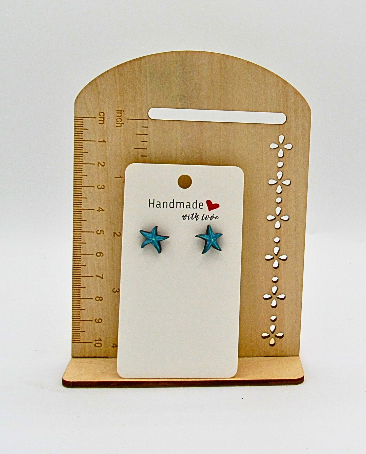 MDF-Starfish Shaped Sublimated Stud Earrings