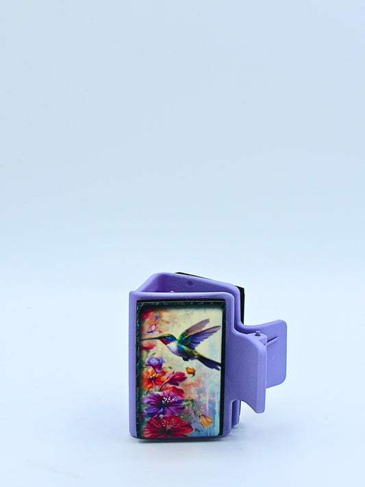 MDF-Small Sublimated Hair Claw Clip (Hummingbird)