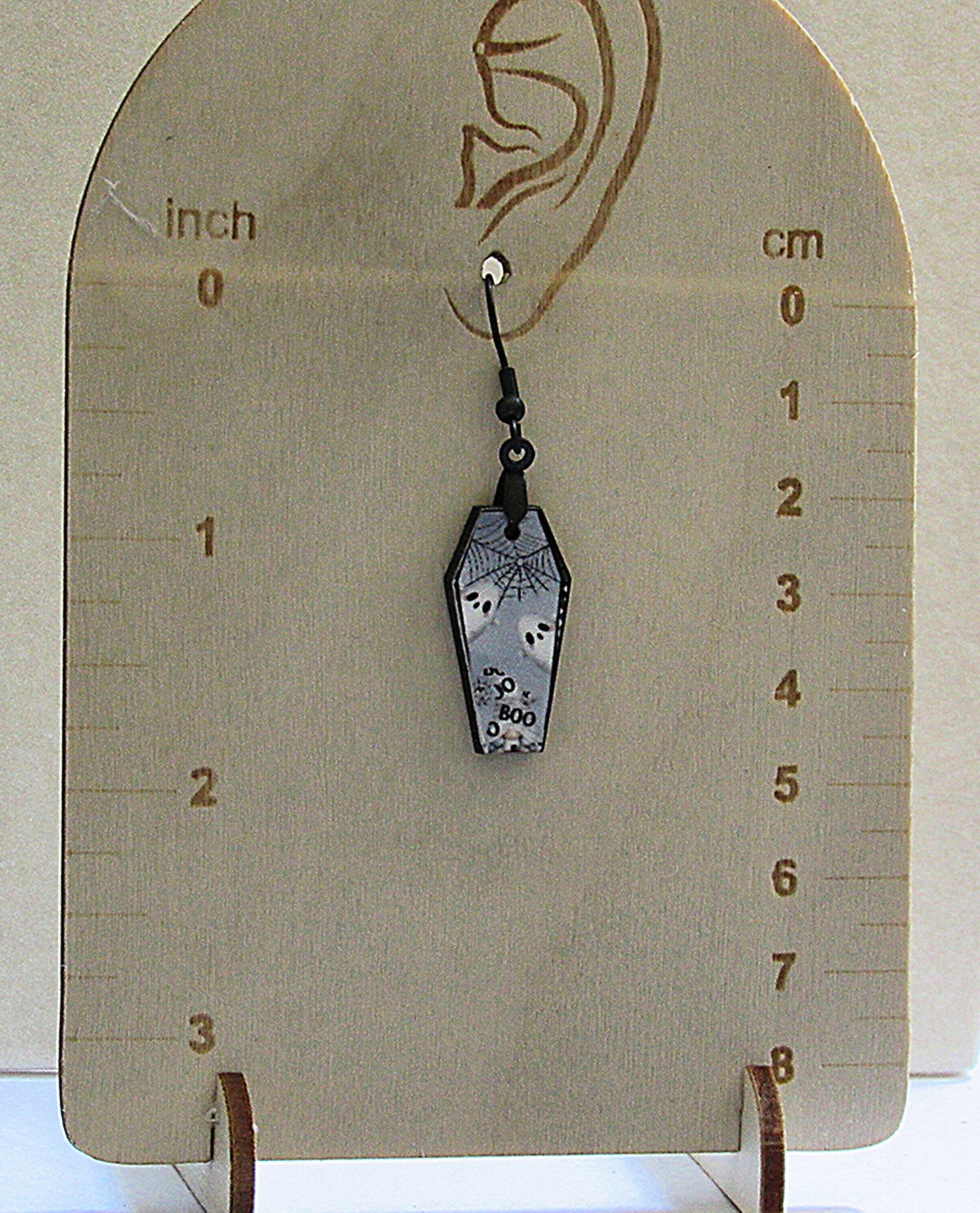 Coffin Shaped Sublimated Earrings 1 inch