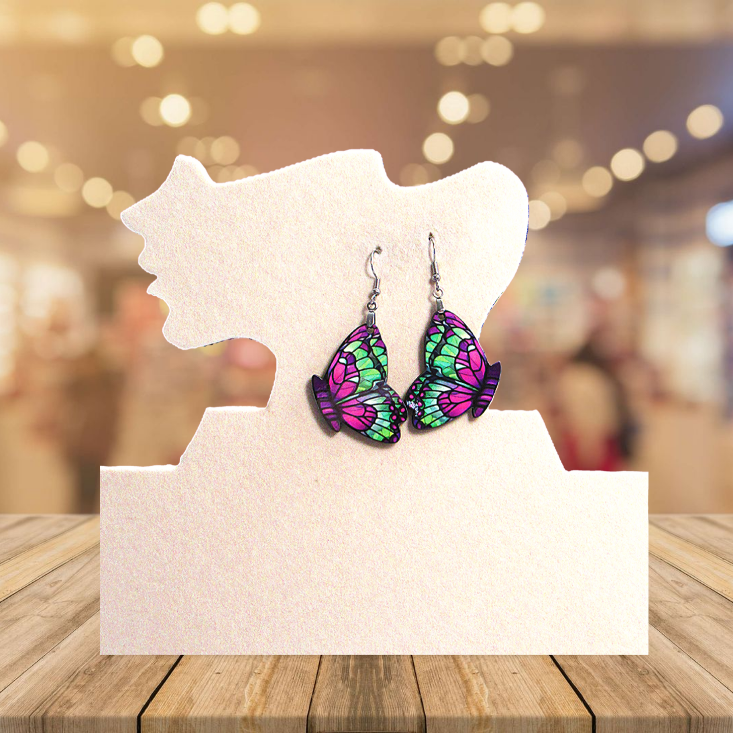 Butterfly Shaped Sublimated Earrings