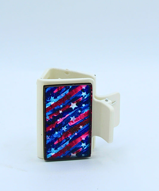 MDF-Small Sublimated Hair Claw Clip (Patriotic)