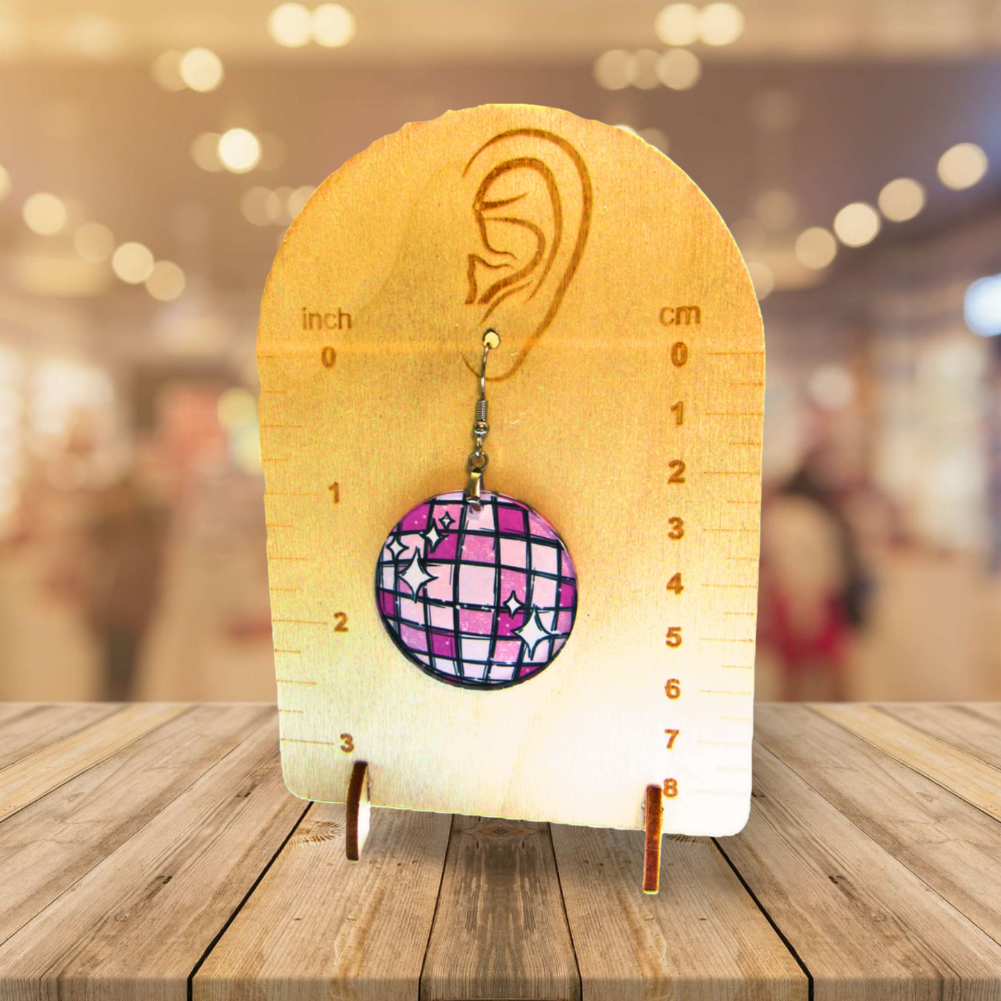 Acrylic Round Shaped Sublimated Earrings