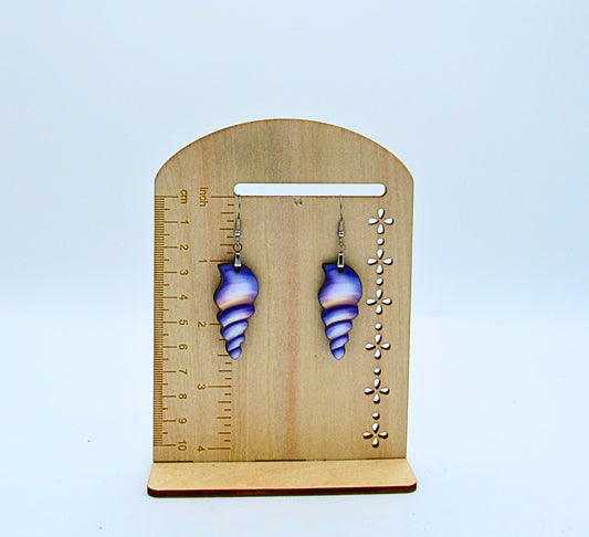 MDF- Tulip Shell Shaped Sublimated Earrings 1.5 inch