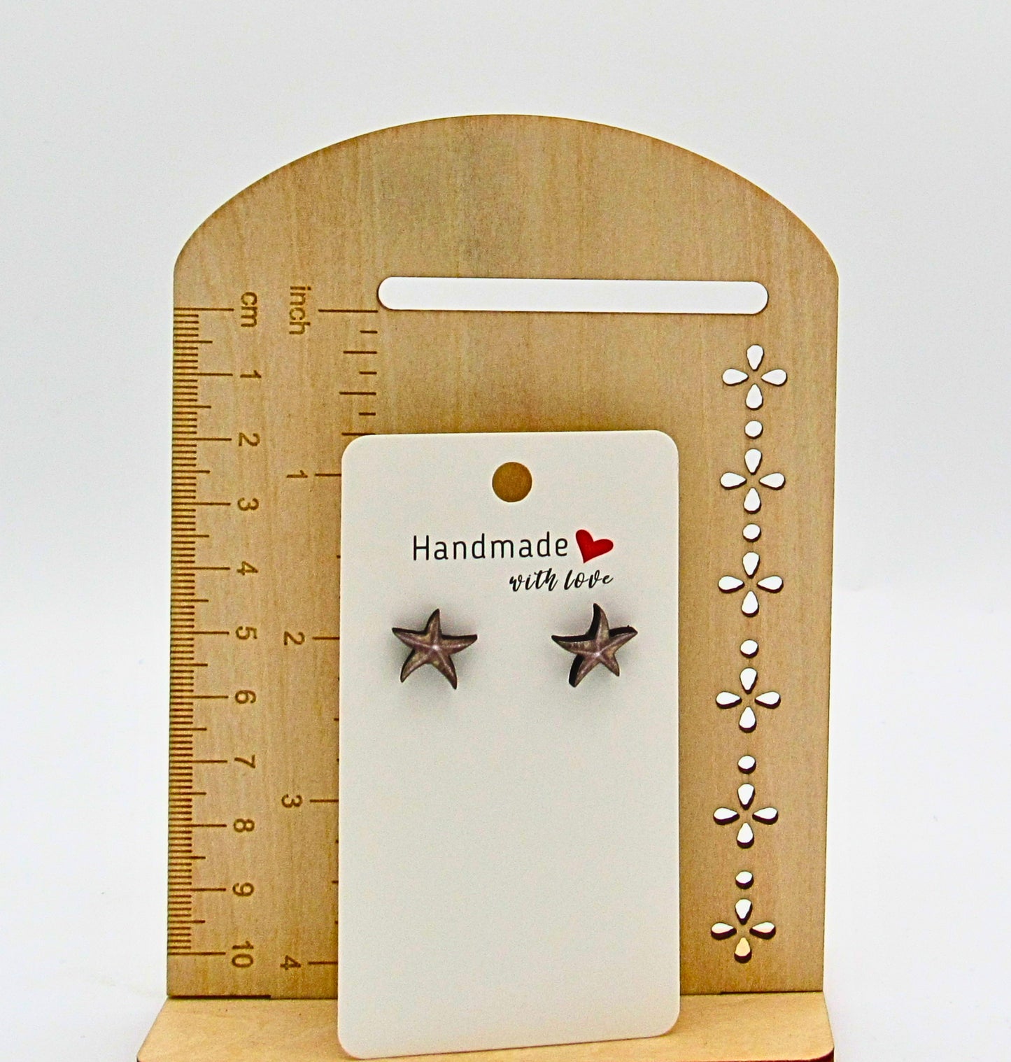 MDF-Starfish Shaped Sublimated Stud Earrings