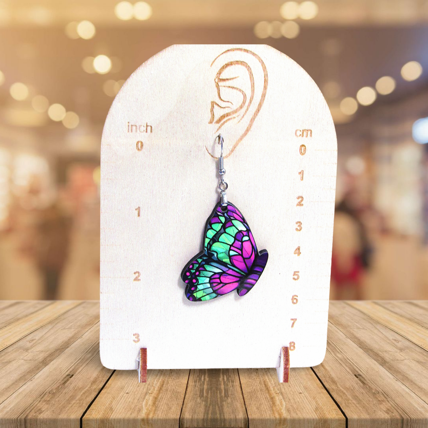 Butterfly Shaped Sublimated Earrings