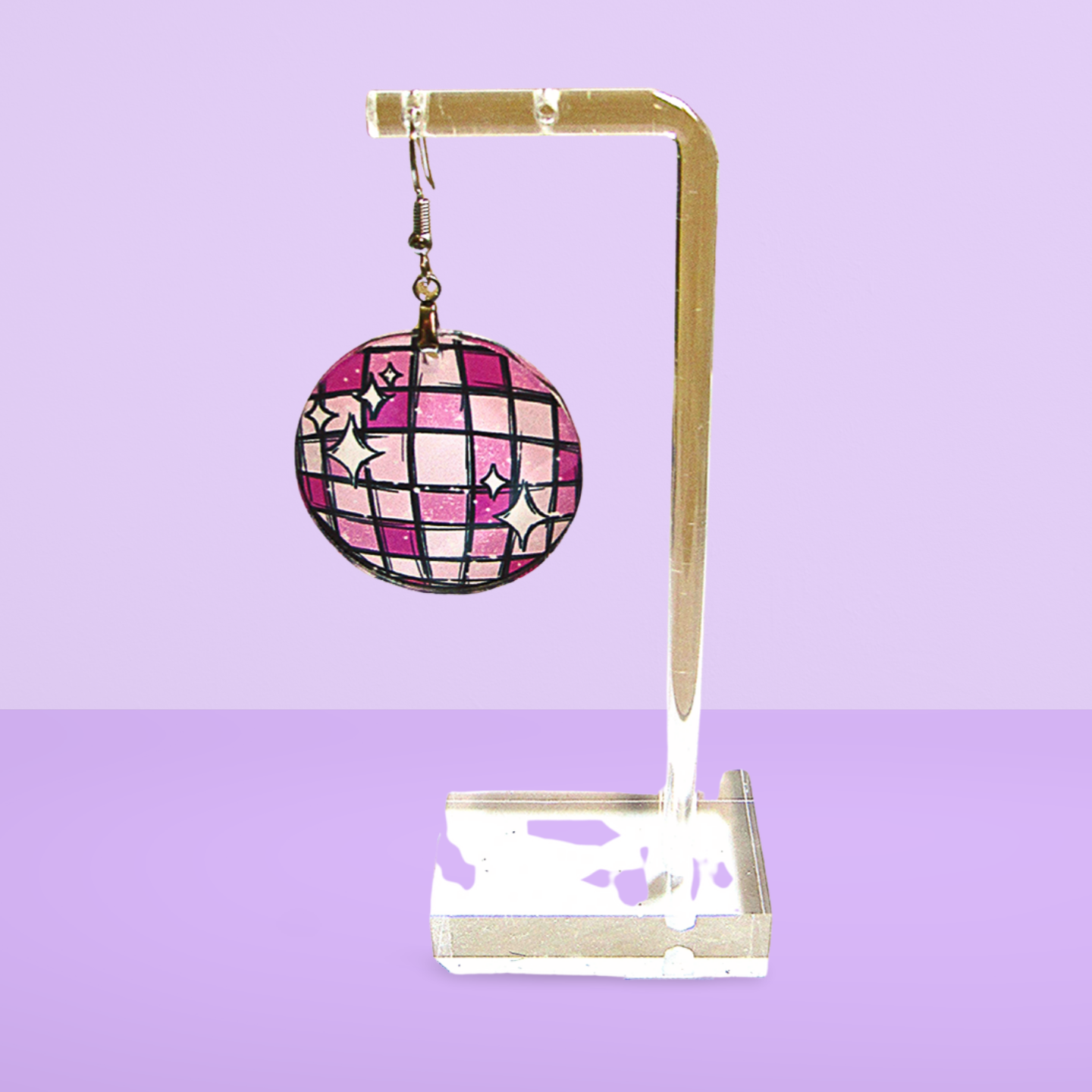 Acrylic Round Shaped Sublimated Earrings